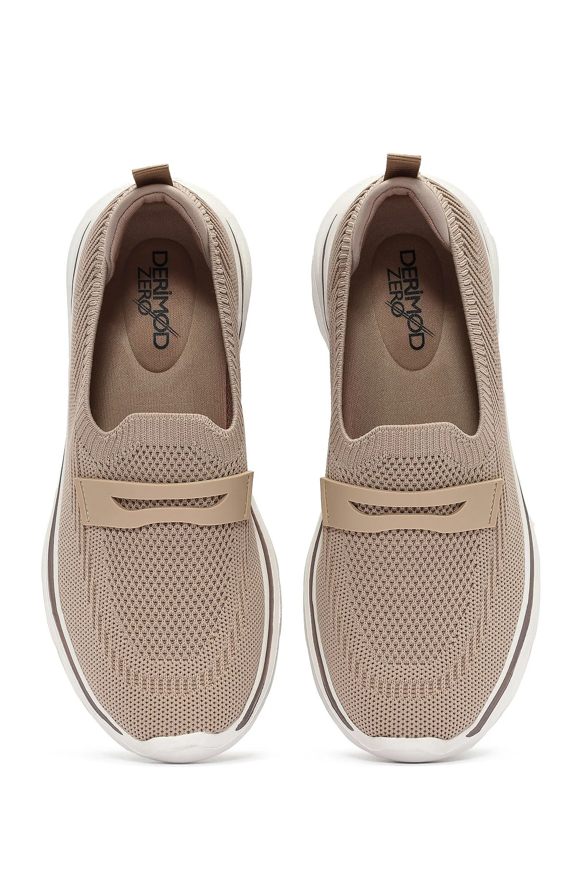 Derimod Zero Kadın Bej Kumaş Loafer - Image 4