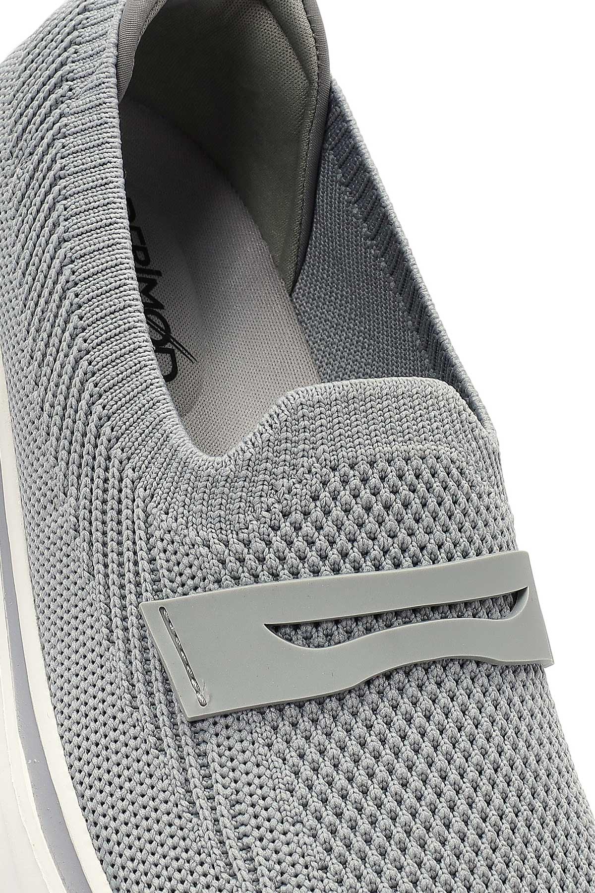 Derimod Zero Kadın Gri Kumaş Kalın Tabanlı Sneaker - Image 9