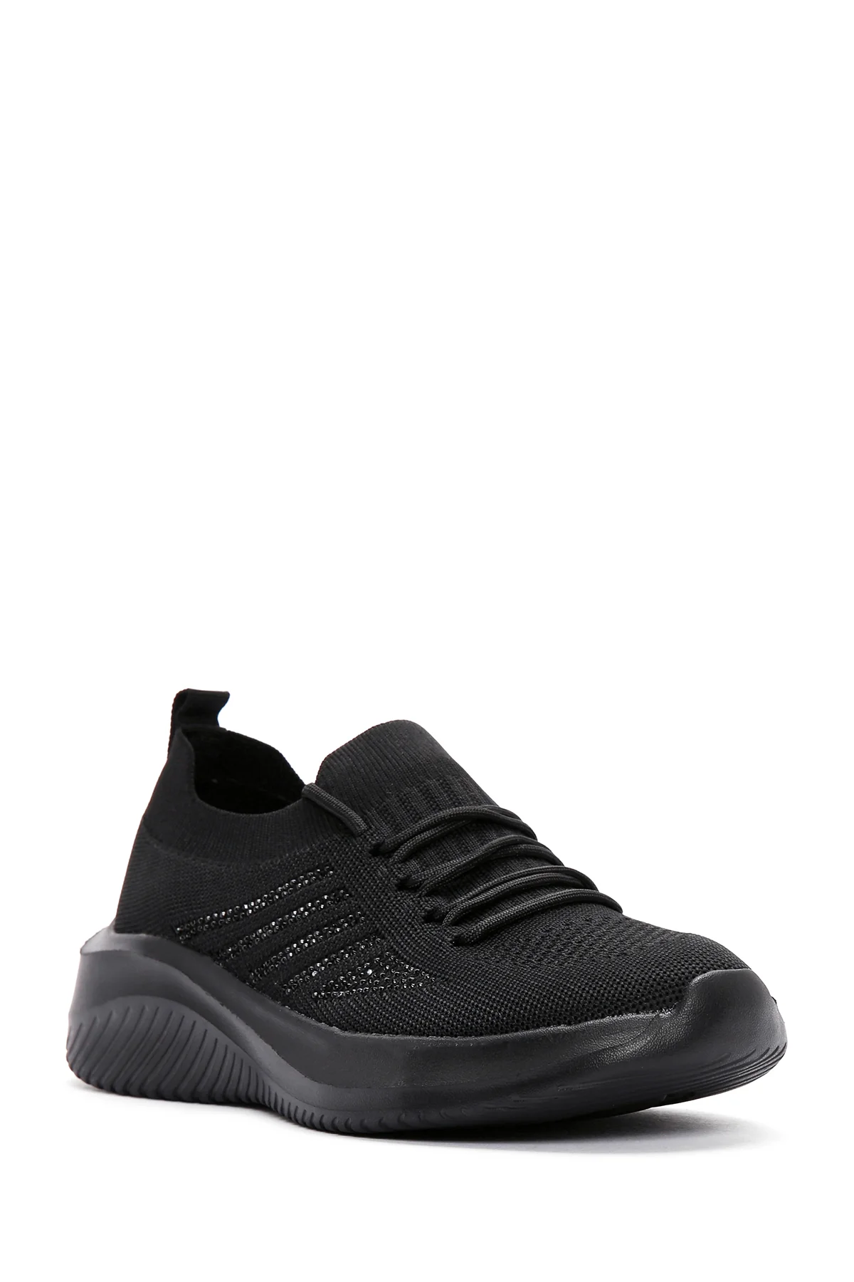 Derimod Zero Kadın Siyah Bağcıklı Kalın Tabanlı Spor Sneaker - Image 6