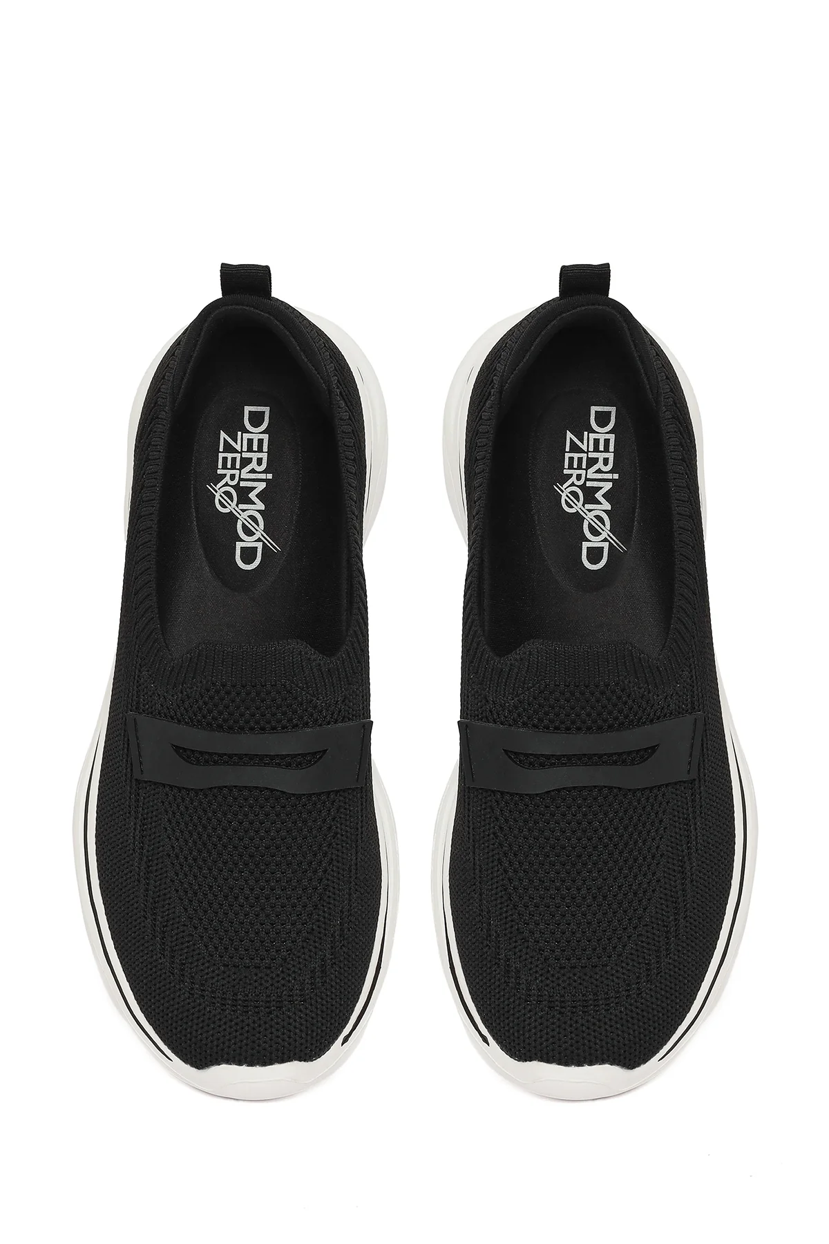 Derimod Zero Kadın Siyah Kumaş Loafer - Image 4