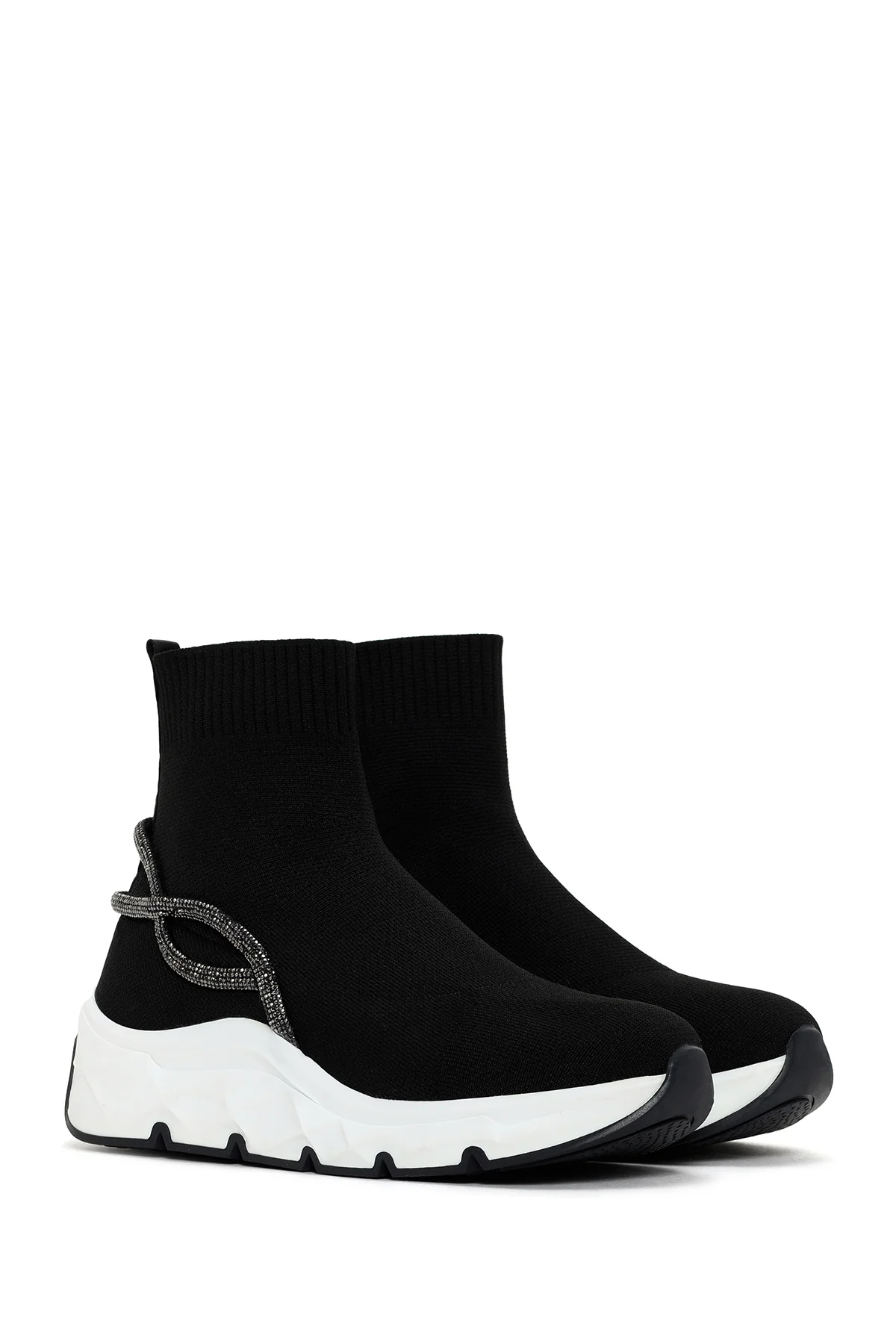 Derimod Zero Kadın Siyah Taşlı Bilekli Sneaker - Image 3