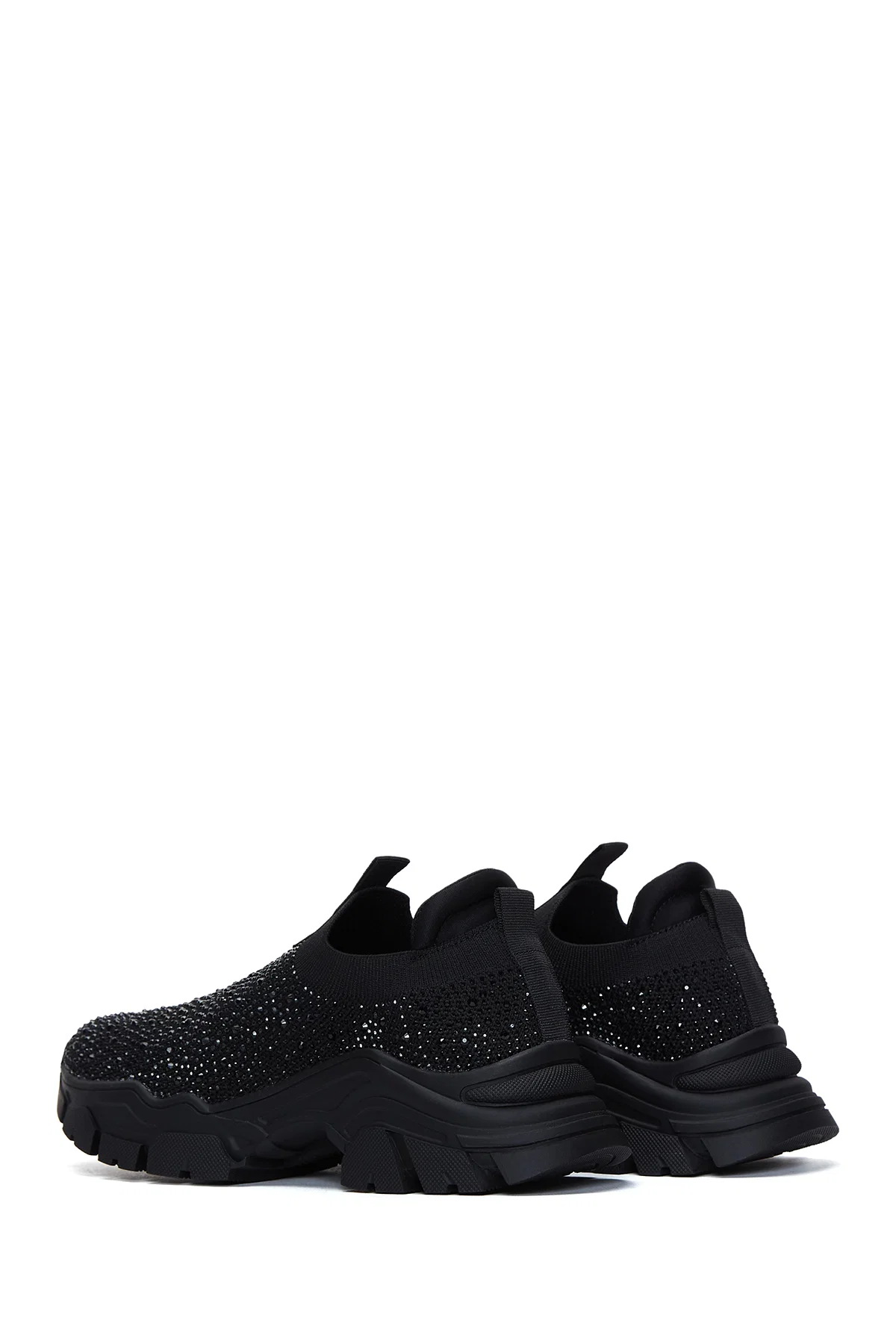 Derimod Zero Kadın Siyah Taşlı Kumaş Sneaker - Image 5