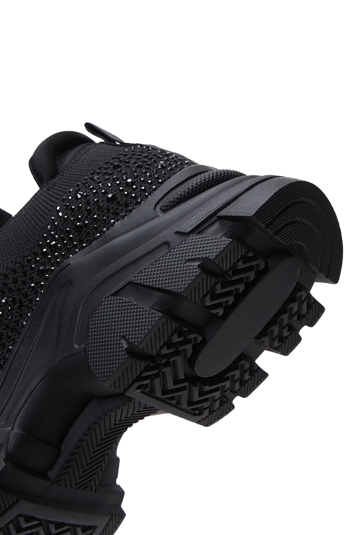 Derimod Zero Kadın Siyah Taşlı Kumaş Sneaker - Image 8