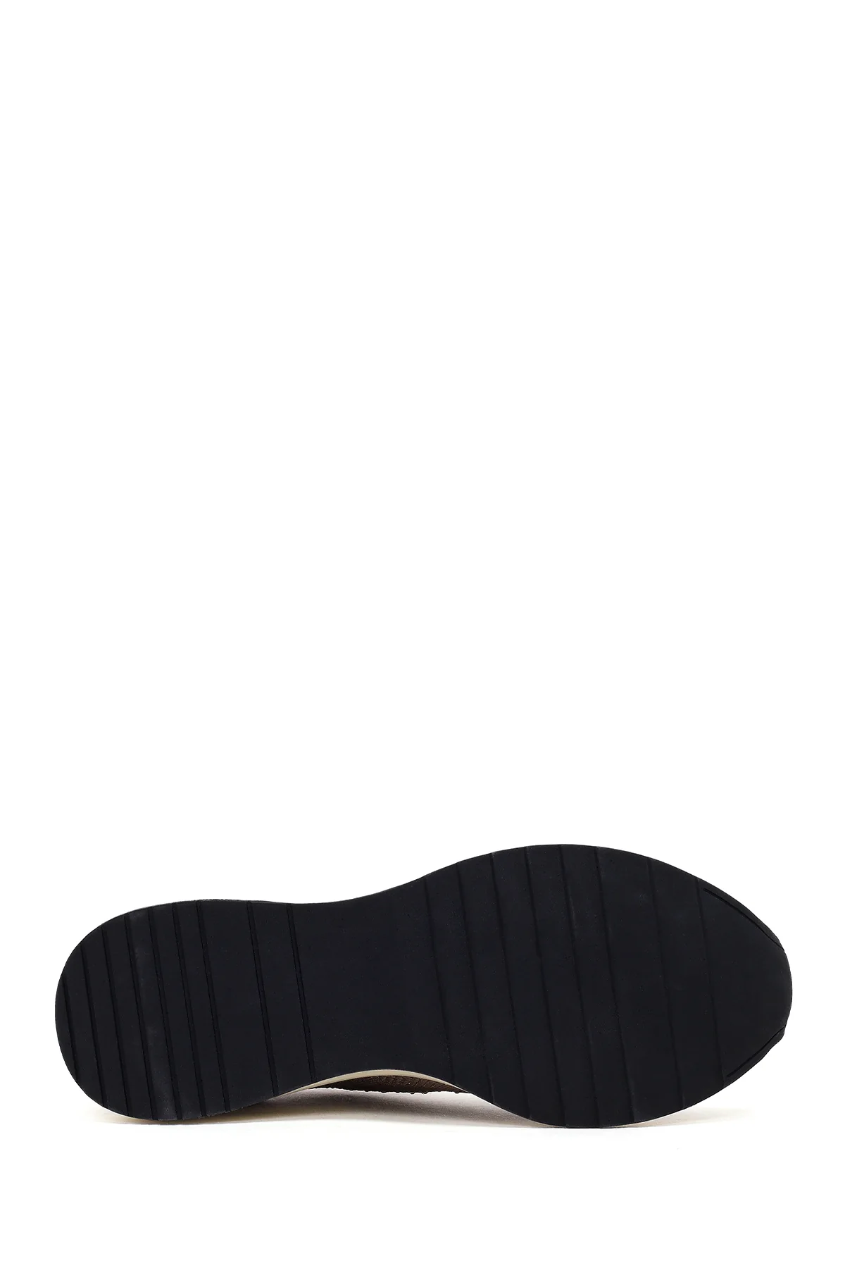 Derimod Zero Kadın Vizon Fermuarlı Dolgu Topuklu Kumaş Sneaker - Image 6
