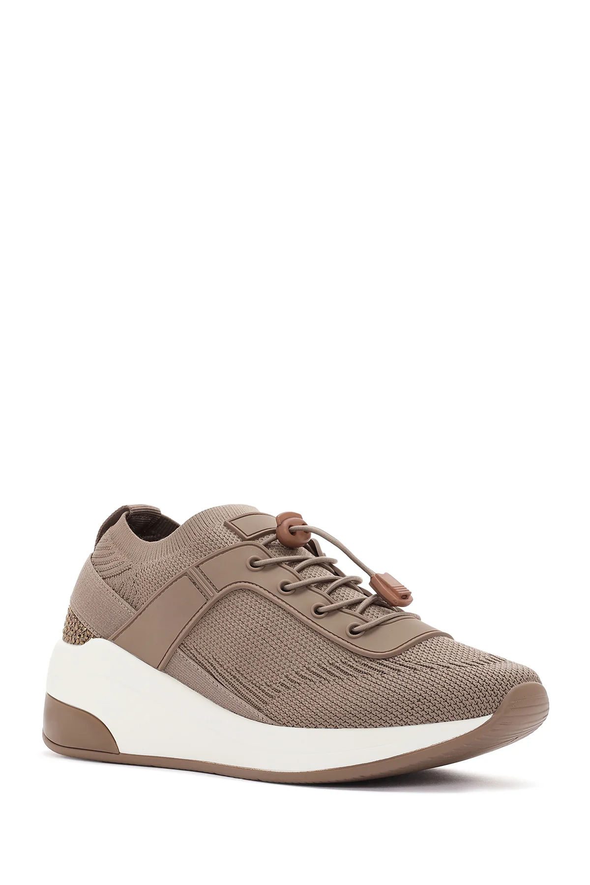 Derimod Zero Kadın Vizon Kalın Tabanlı Bağcıklı Sneaker - Image 6