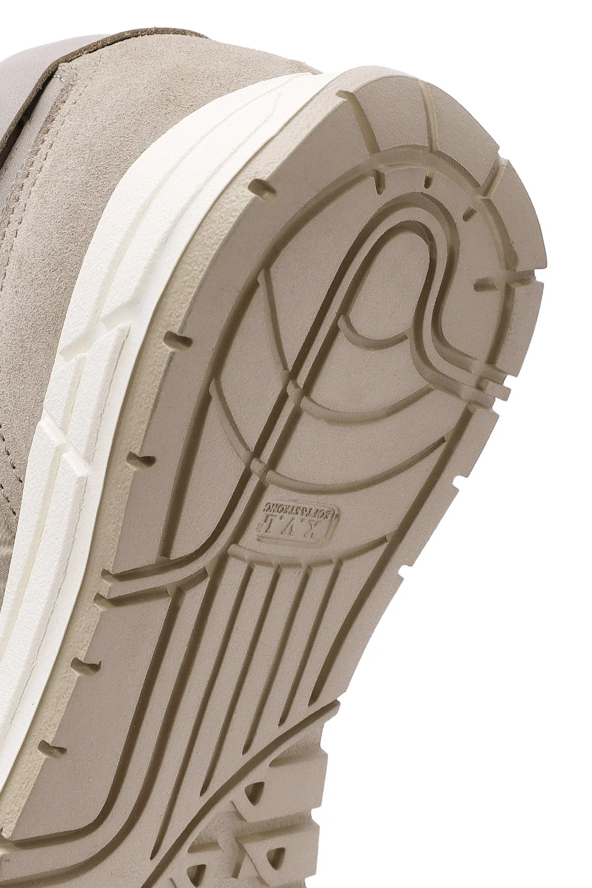 Erkek Bej Bağcıklı Deri Sneaker - Image 10