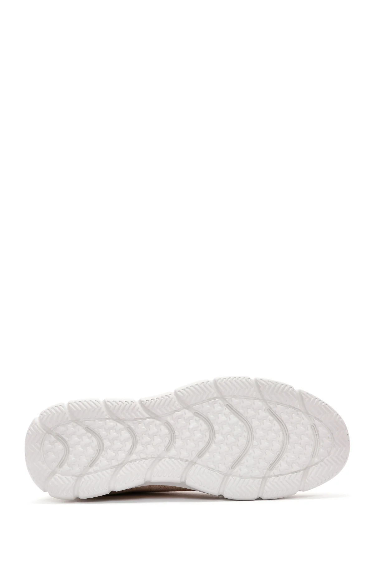 Erkek Bej Bağcıklı Kalın Tabanlı Kumaş Sneaker - Image 4