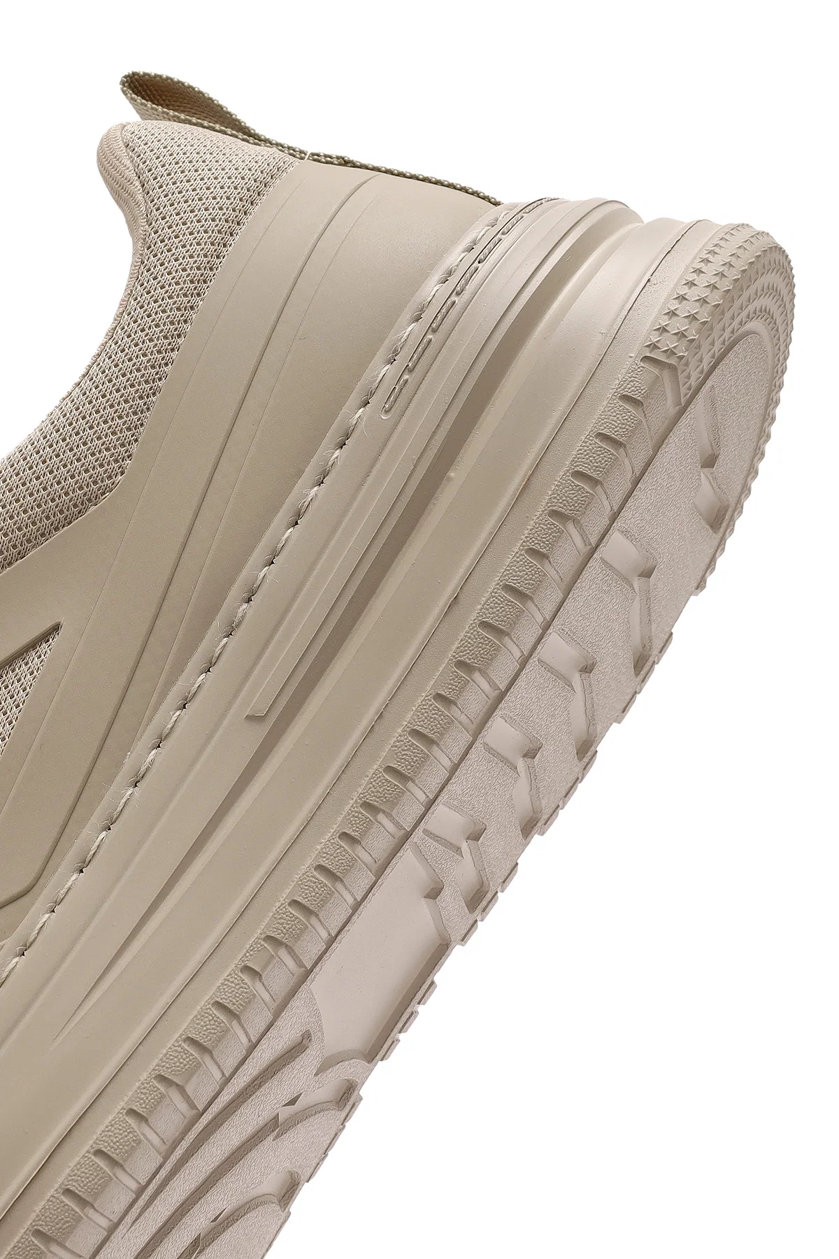 Erkek Bej Bağcıklı Kalın Tabanlı Sneaker - Image 8