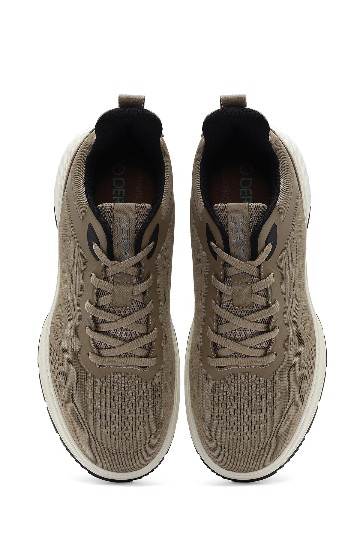 Erkek Bej Bağcıklı Kalın Tabanlı Sneaker - Image 7