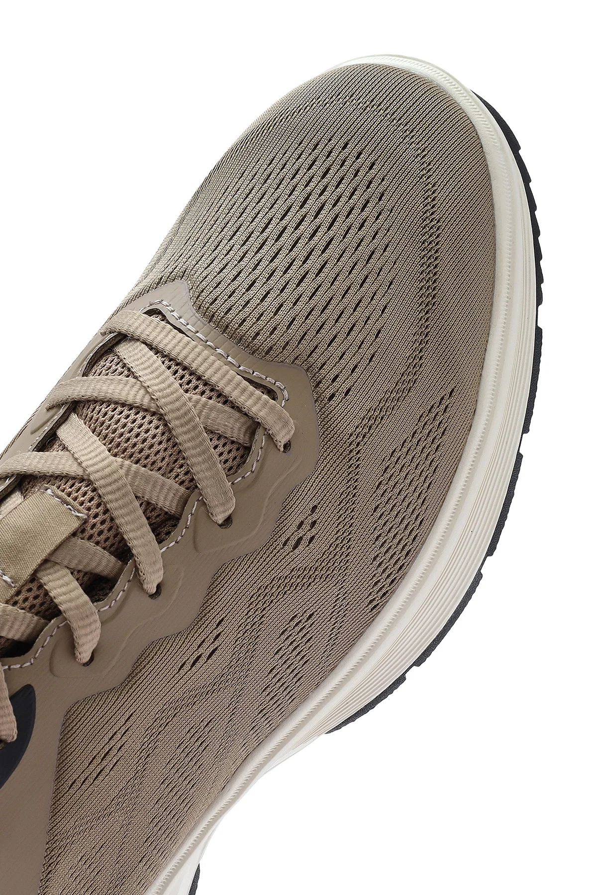 Erkek Bej Bağcıklı Kalın Tabanlı Sneaker - Image 9