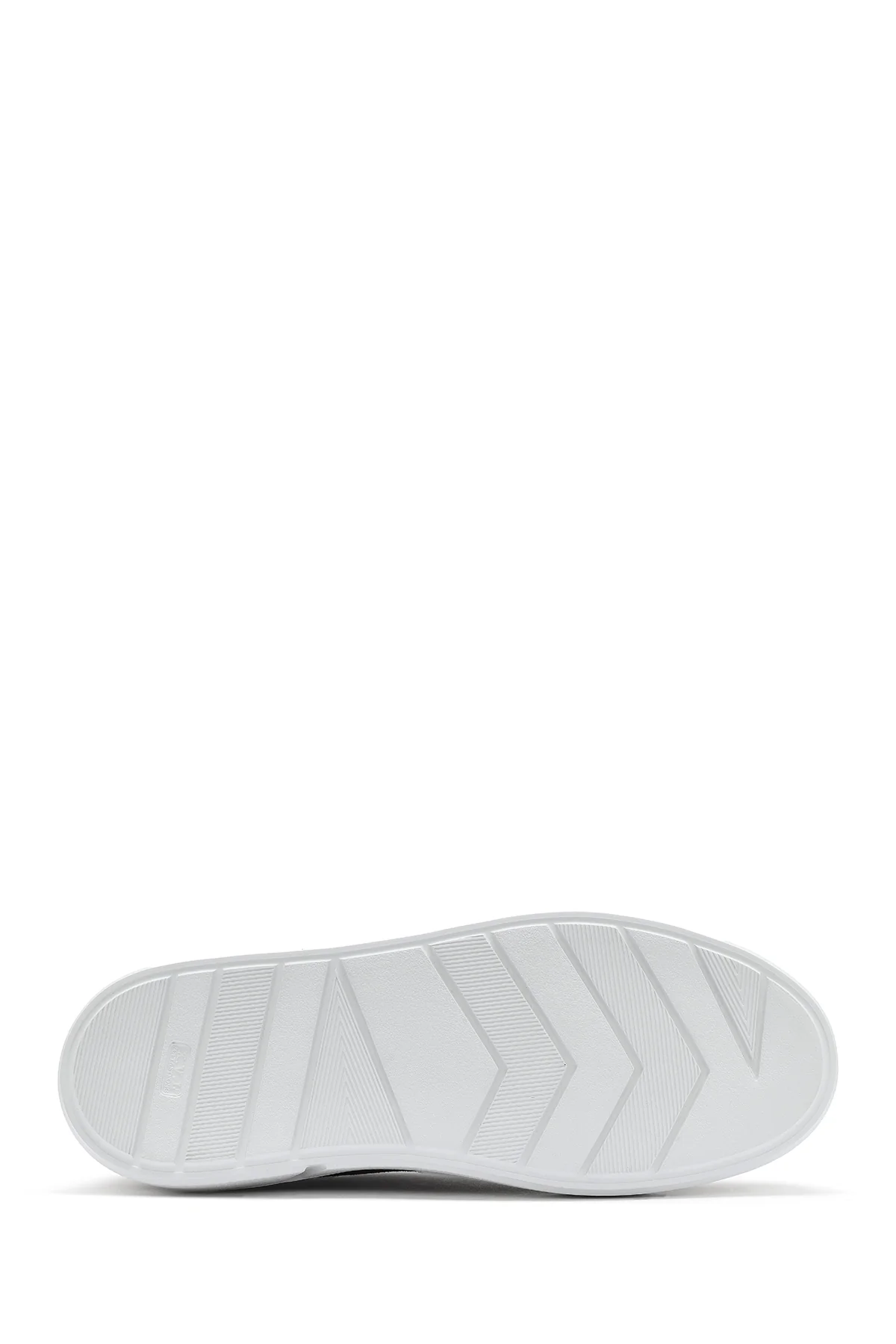 Erkek Bej Bağcıklı Kalın Tabanlı Süet Deri Sneaker - Image 5
