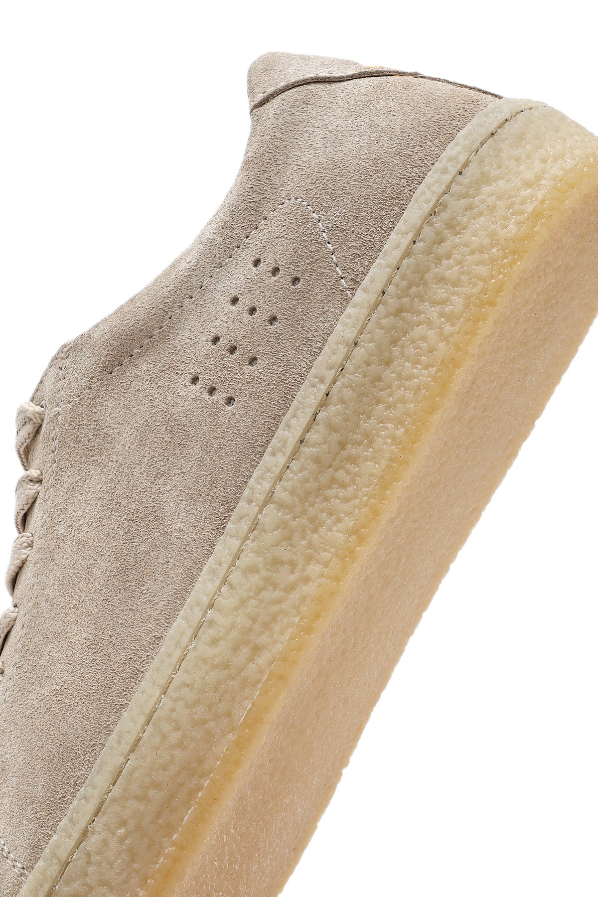 Erkek Bej Bağcıklı Kalın Tabanlı Süet Deri Sneaker - Image 9