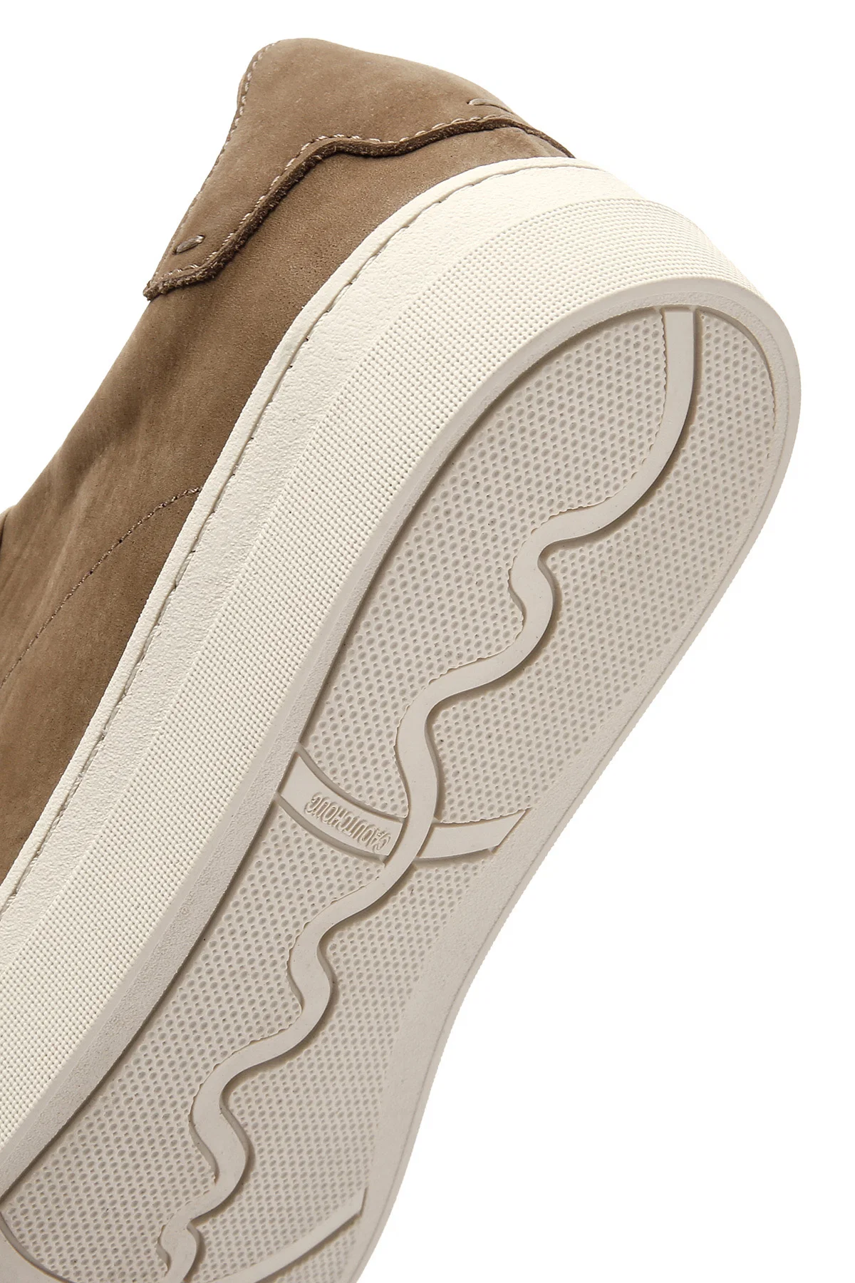 Erkek Bej Bağcıklı Nubuk Deri Sneaker - Image 8