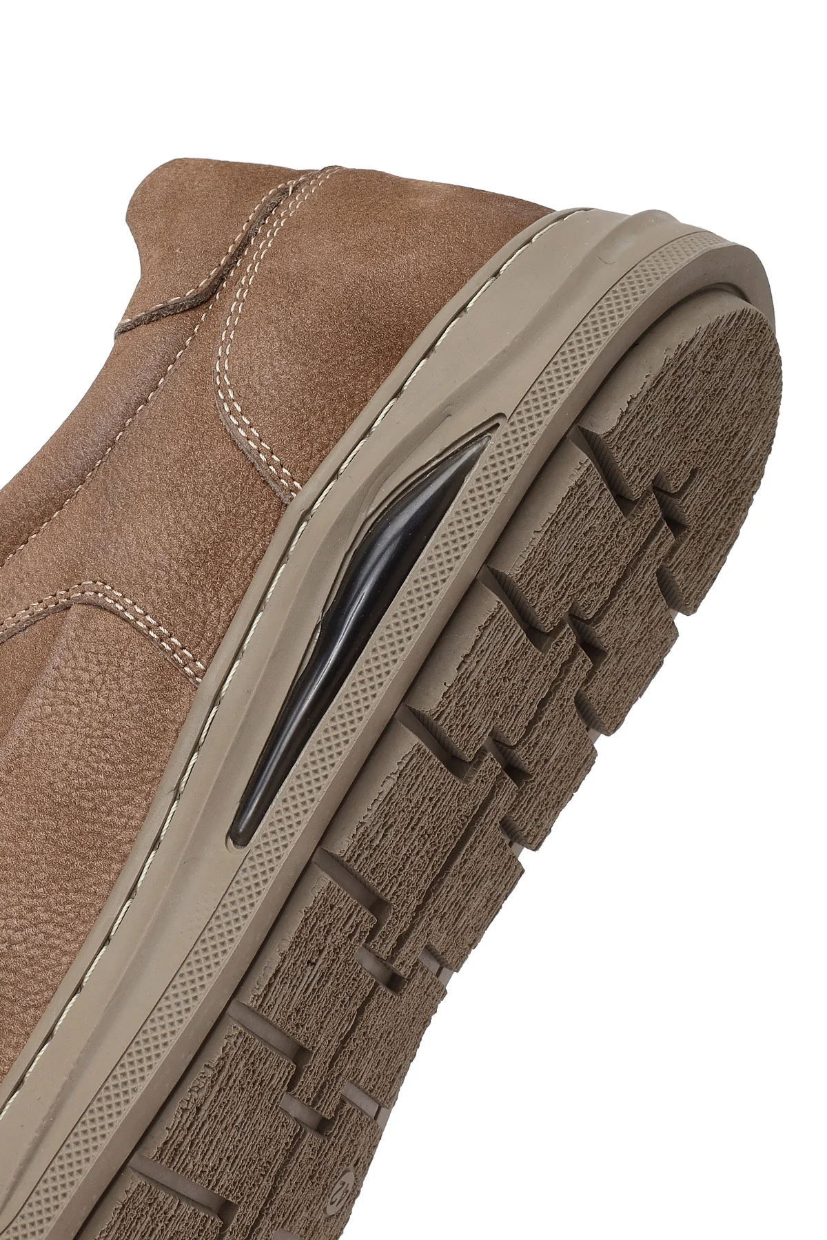 Erkek Bej Bağcıklı Nubuk Deri Sneaker - Image 8