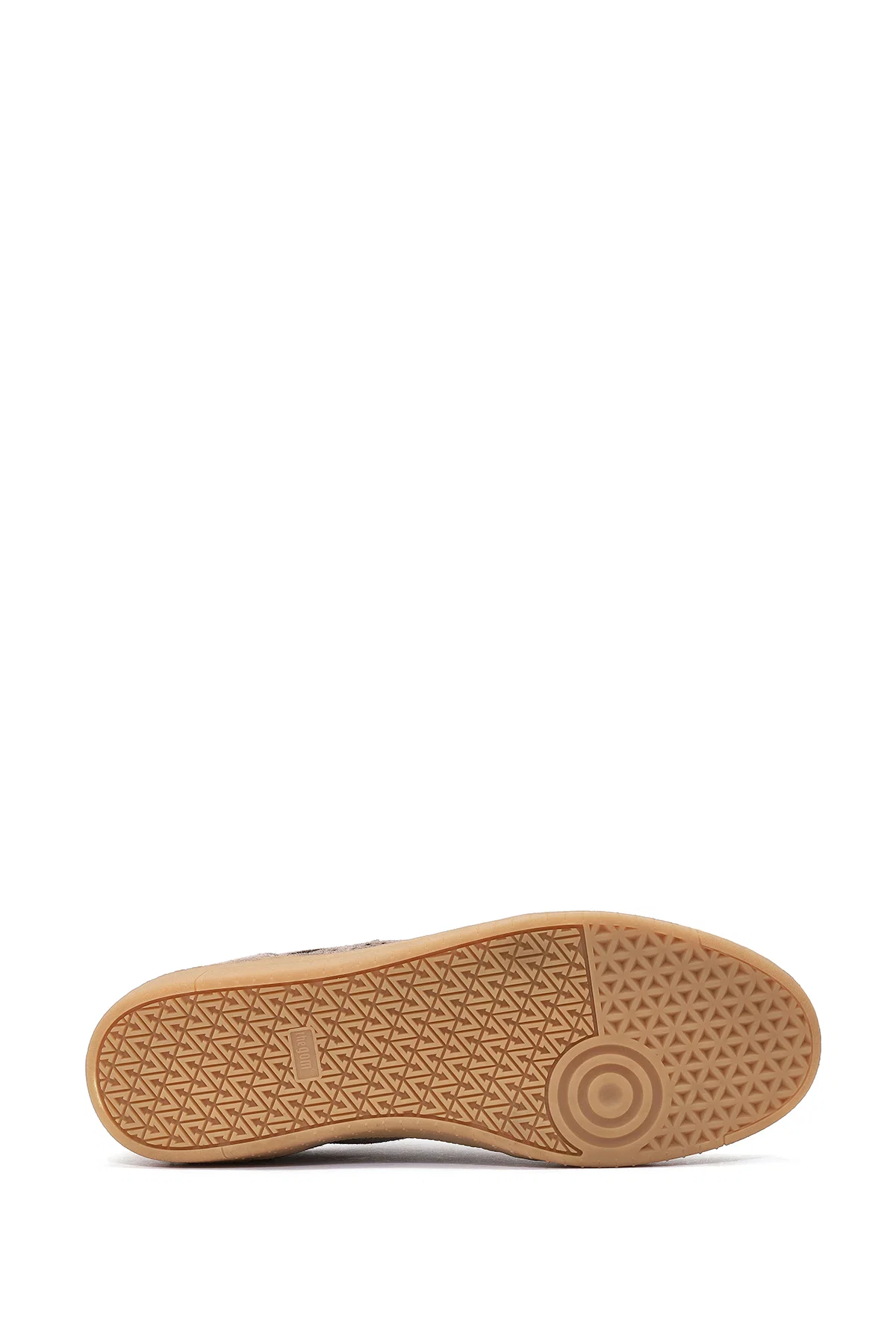 Erkek Bej Bağcıklı Süet Deri Sneaker - Image 4