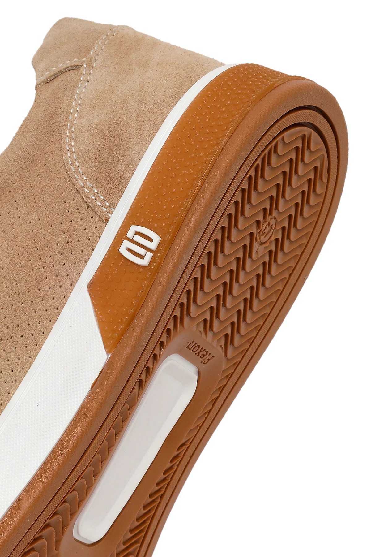 Erkek Bej Bağcıklı Süet Deri Sneaker - Image 8