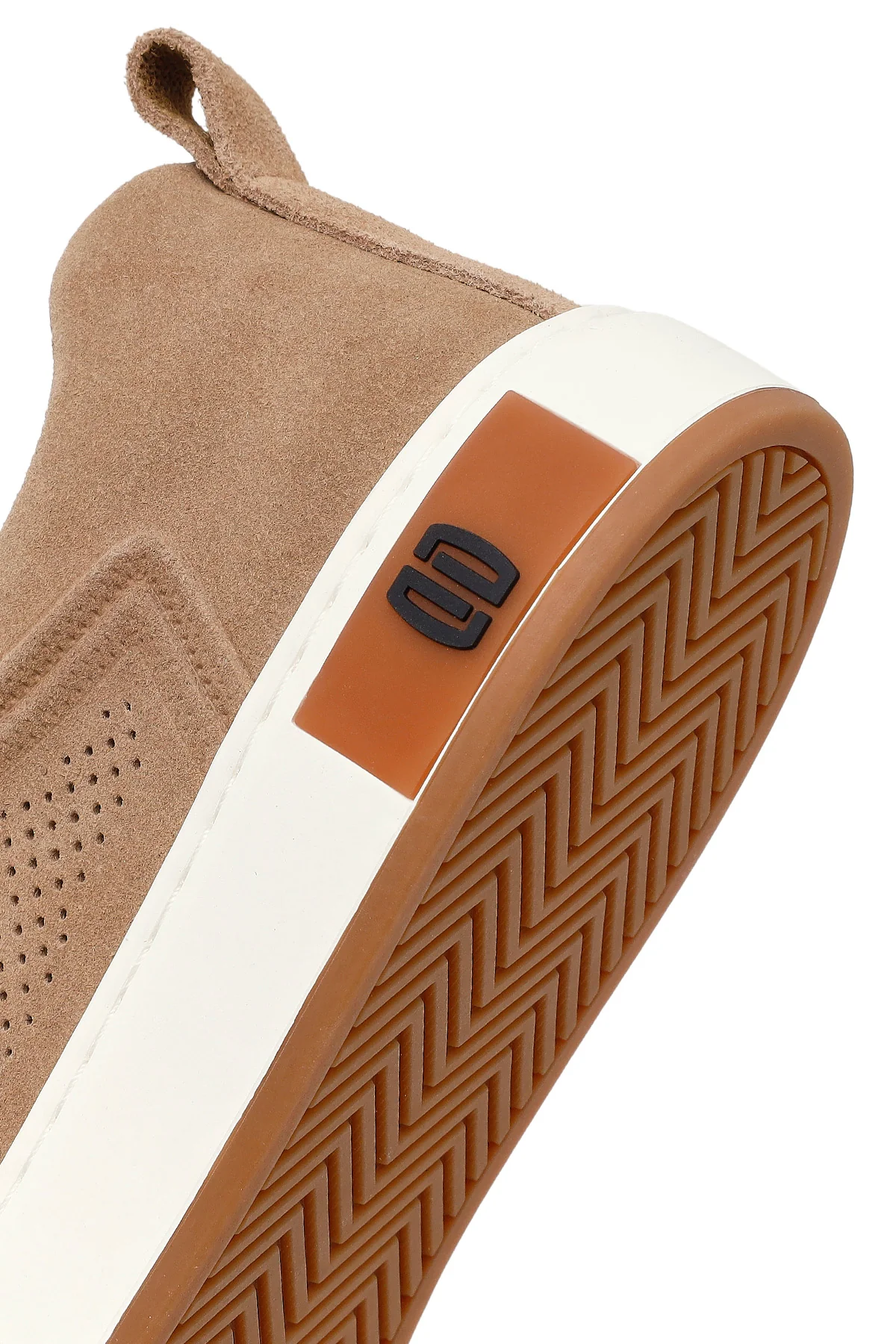 Erkek Bej Bağcıklı Süet Deri Sneaker - Image 8