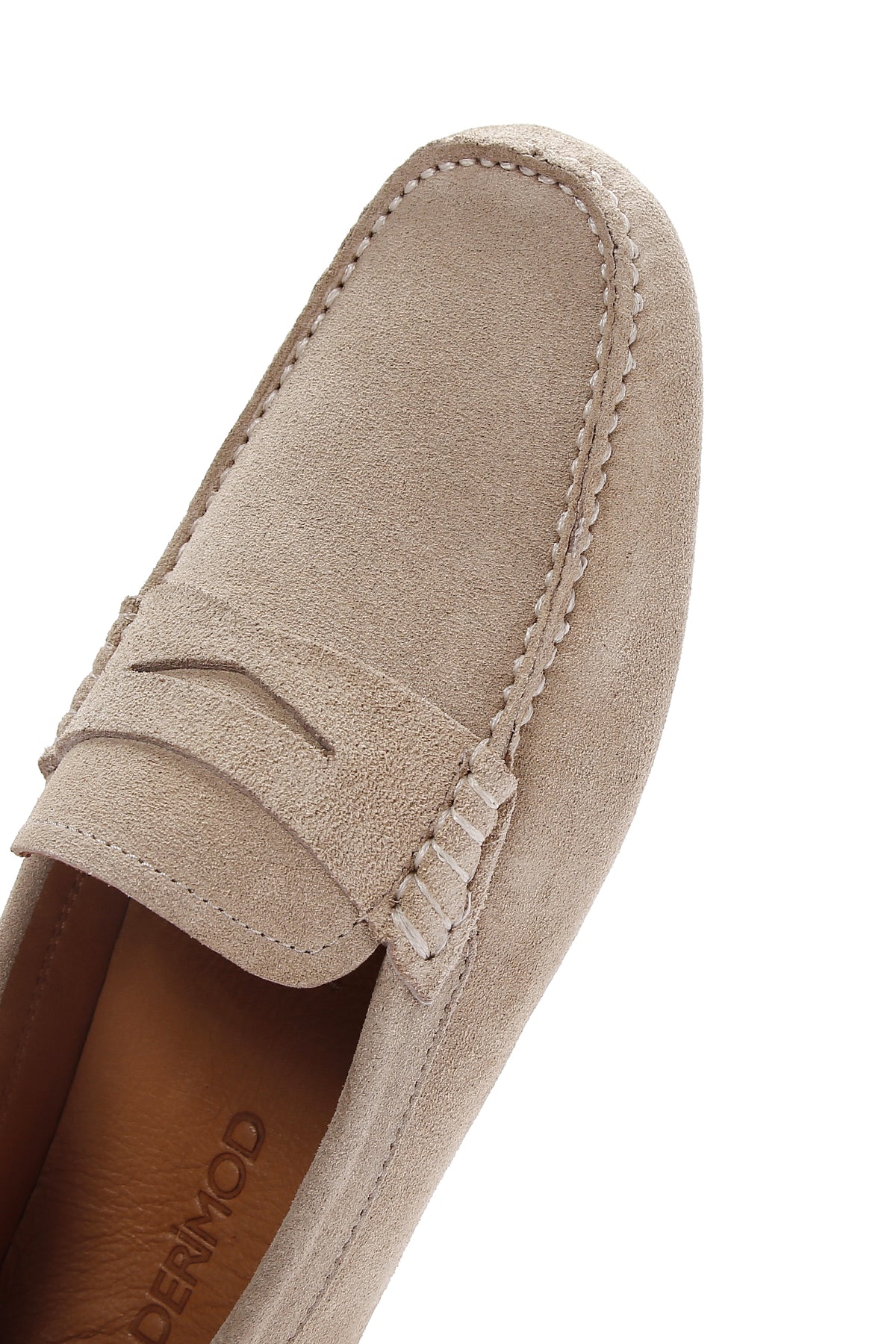 Erkek Bej Deri Casual Loafer - Image 10