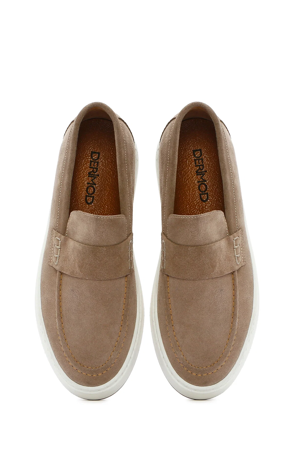Erkek Bej Deri Loafer - Image 7