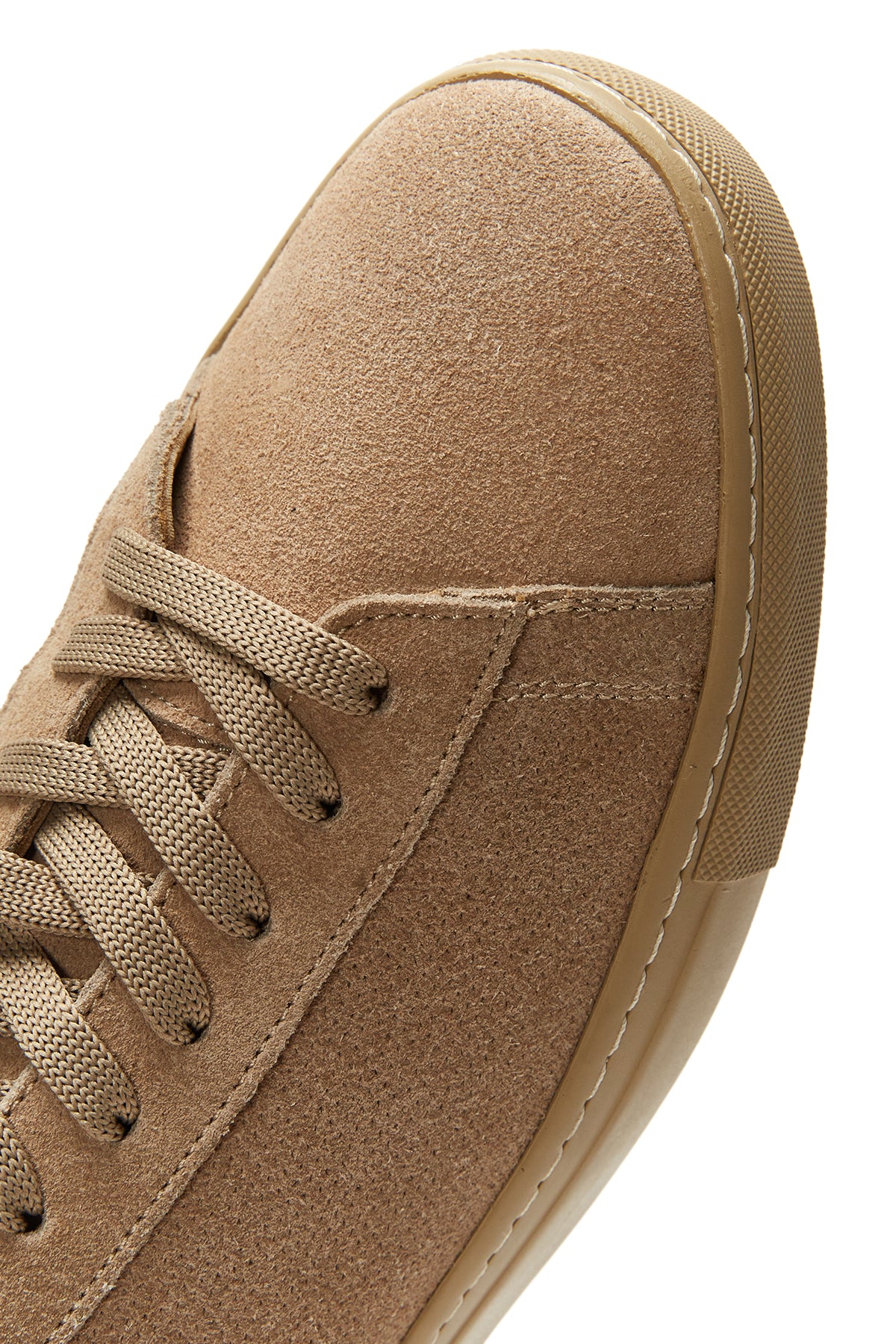 Erkek Bej Deri Süet Sneaker - Image 7