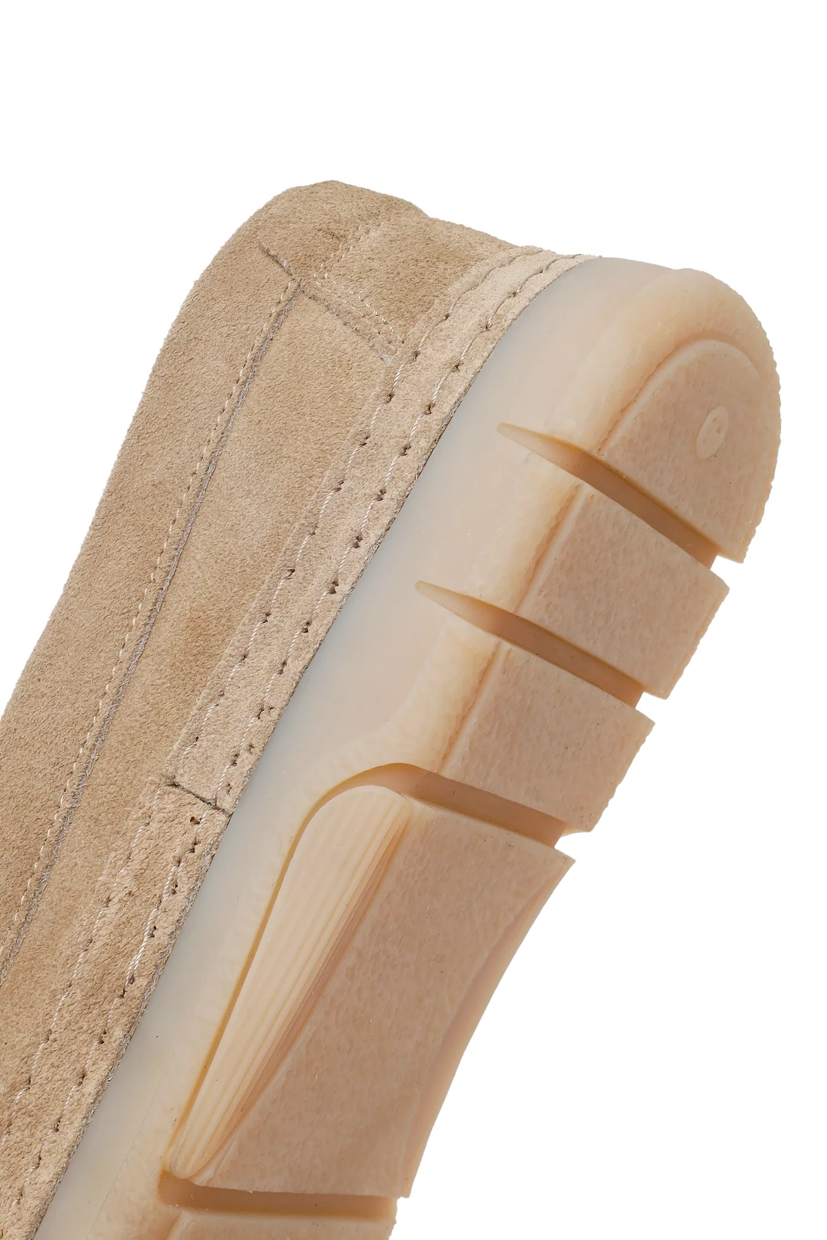 Erkek Bej Kalın Tabanlı Süet Deri Loafer - Image 8