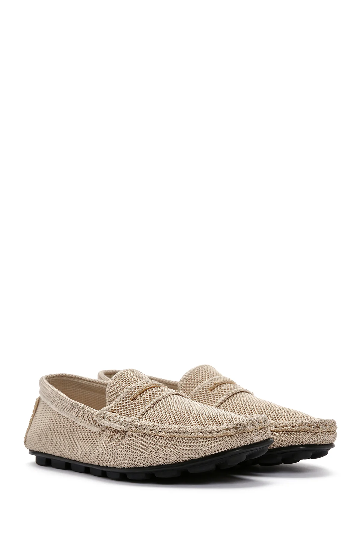 Erkek Bej Kumaş Loafer - Image 3
