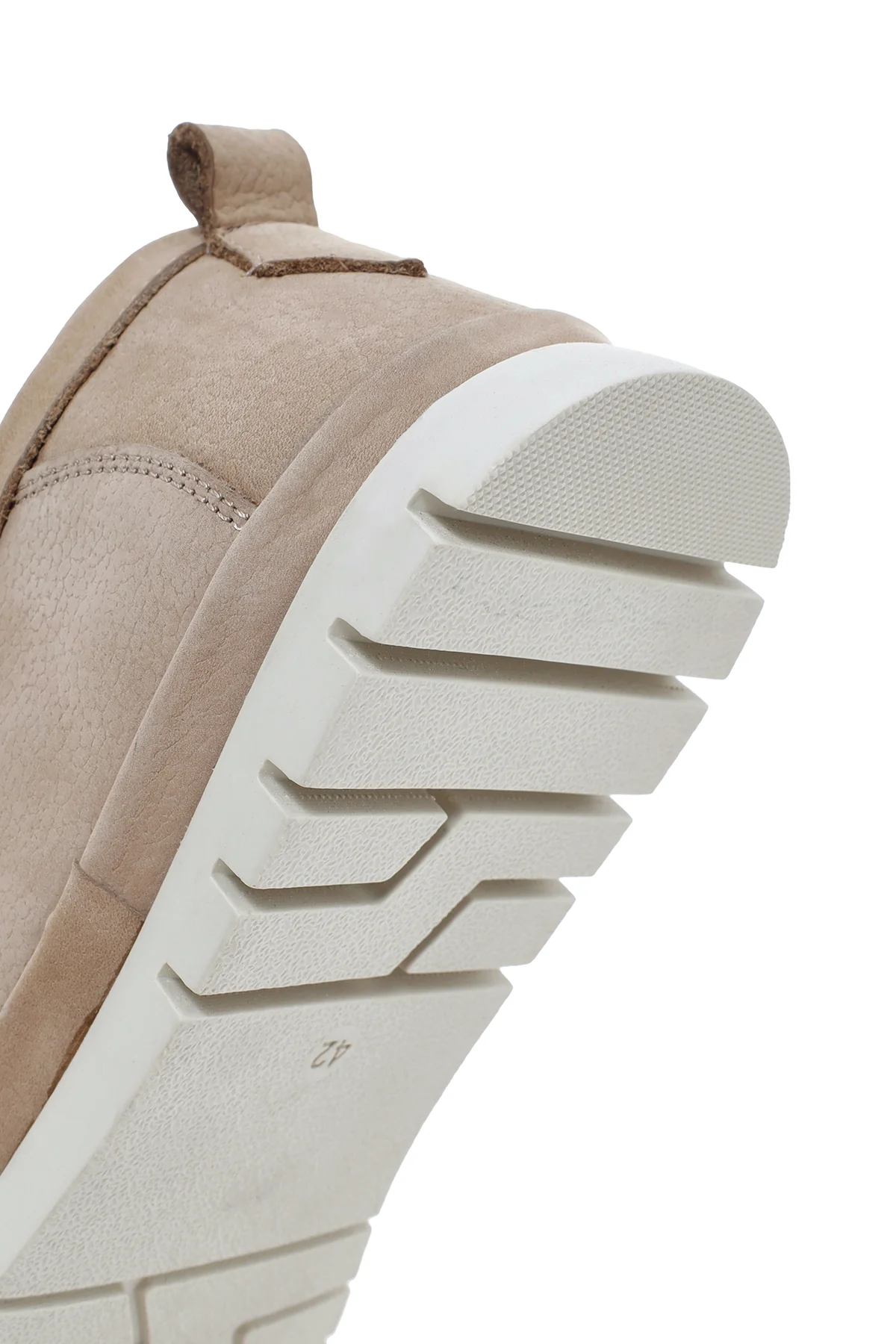 Erkek Bej Nubuk Deri Casual Loafer - Image 8