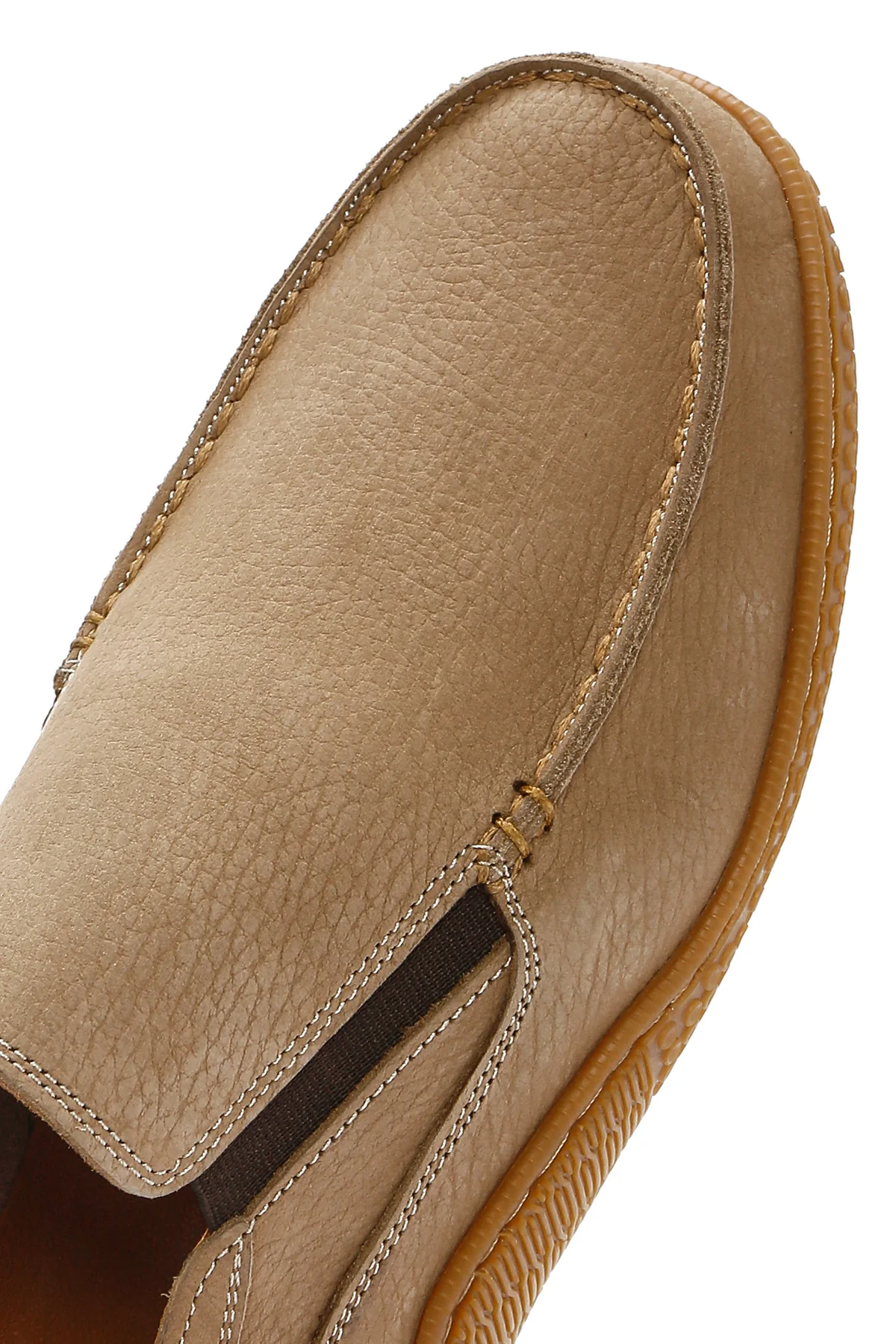 Erkek Bej Nubuk Deri Comfort Loafer - Image 8