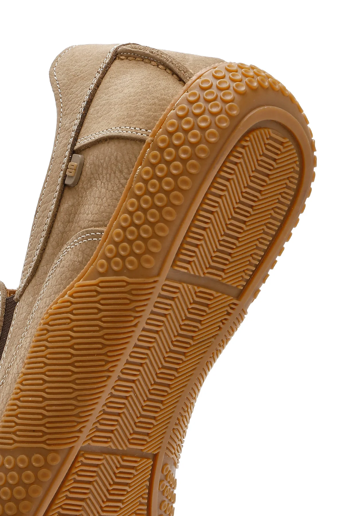 Erkek Bej Nubuk Deri Comfort Loafer - Image 9