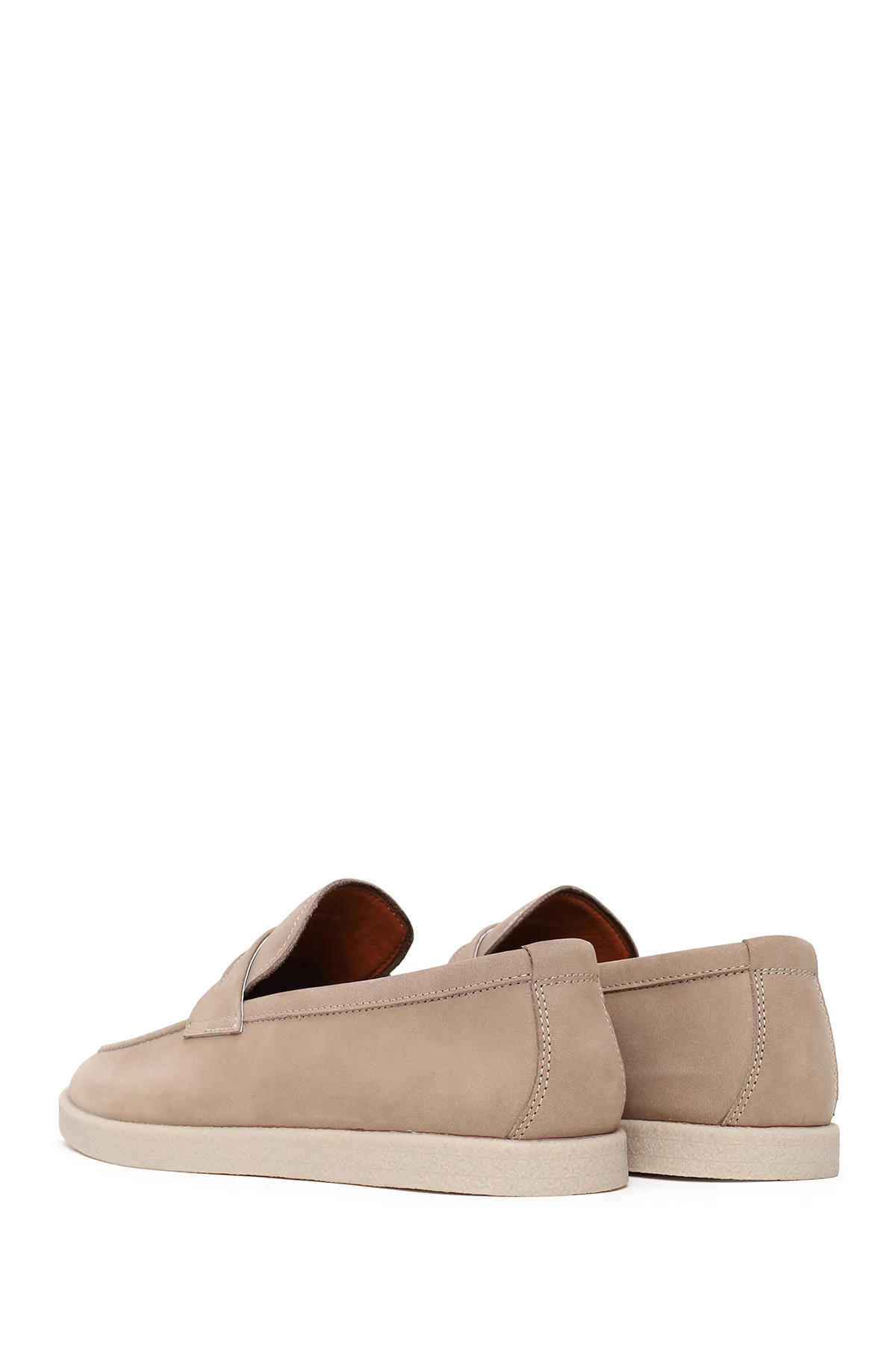 Erkek Bej Nubuk Deri Loafer - Image 6