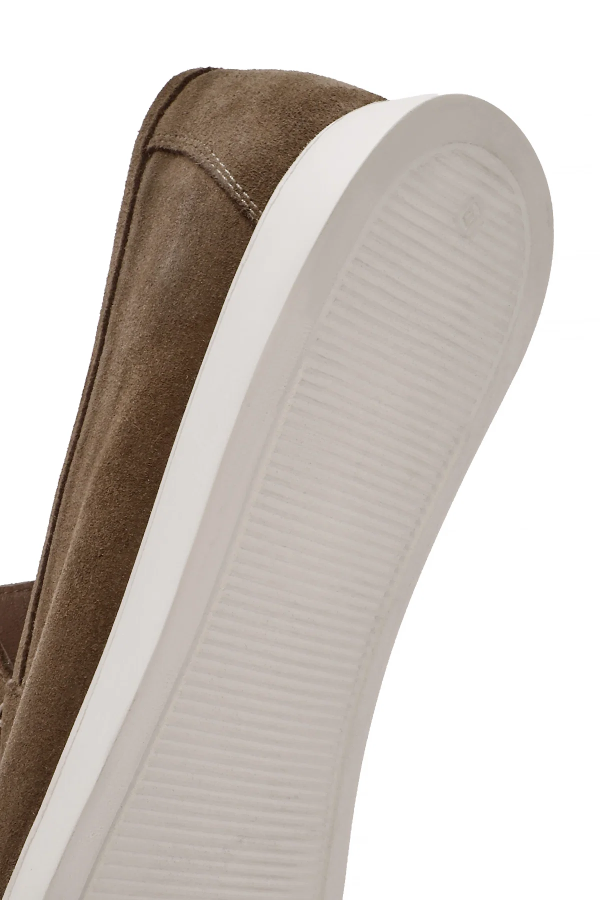 Erkek Bej Püsküllü Süet Deri Casual Loafer - Image 8