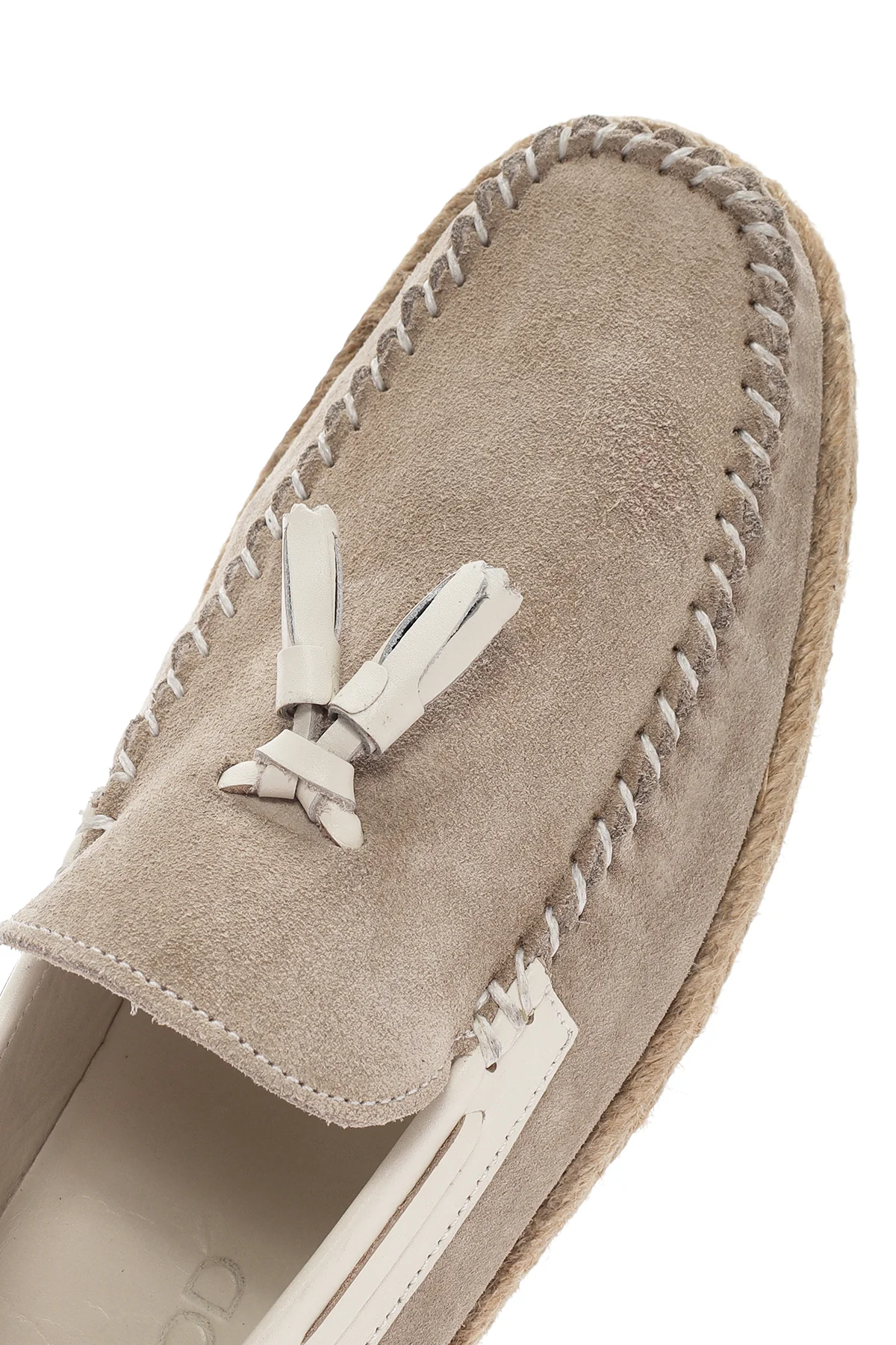 Erkek Bej Süet Deri Casual Loafer - Image 9