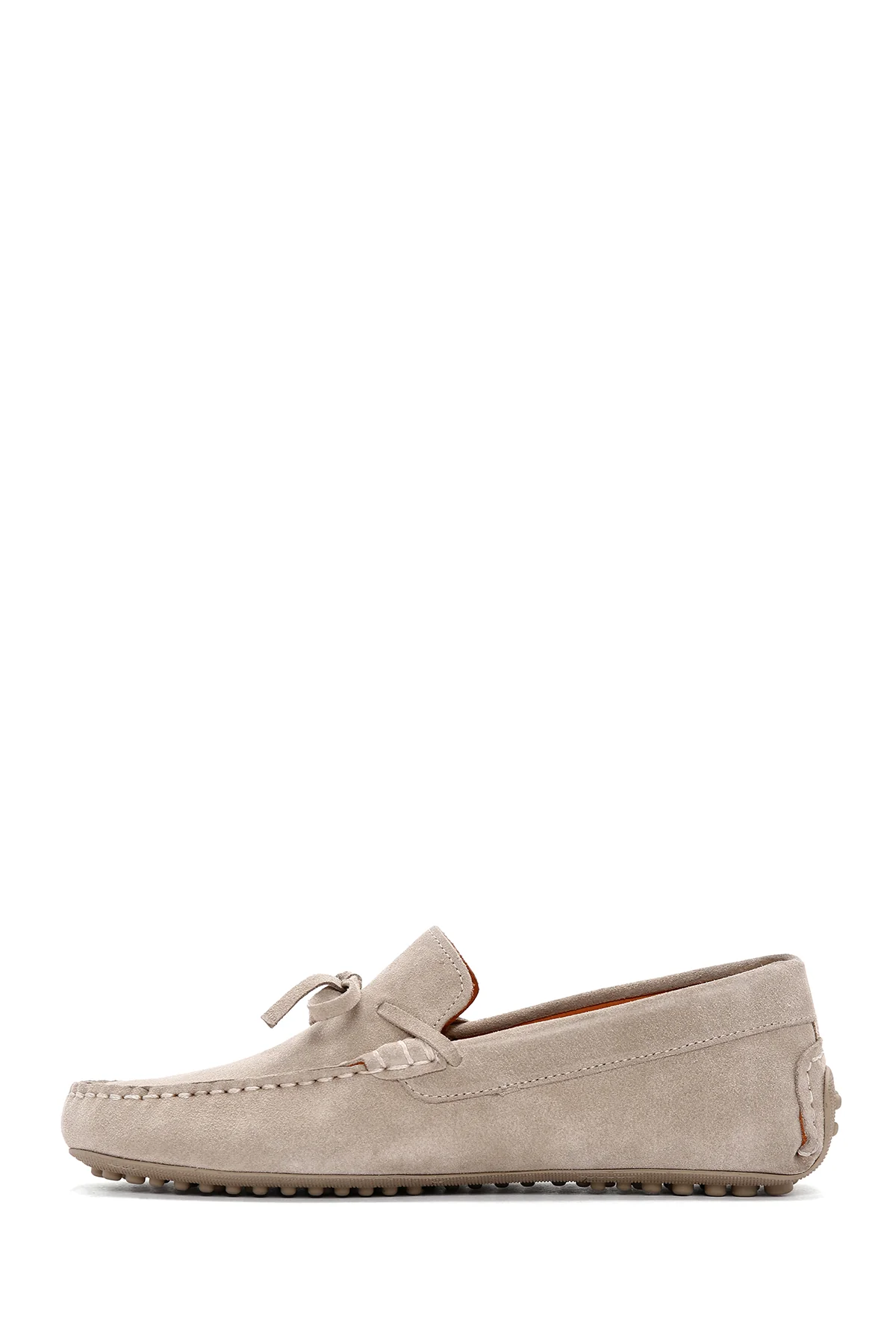 Erkek Bej Süet Deri Casual Loafer - Image 2