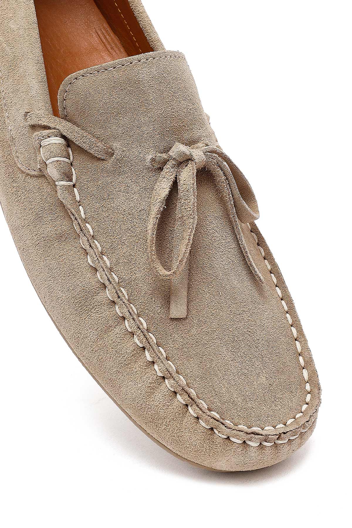 Erkek Bej Süet Deri Casual Loafer - Image 10