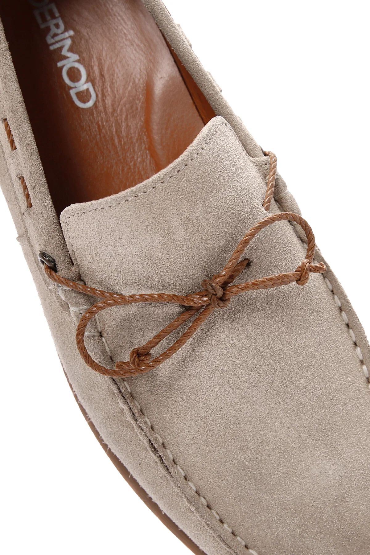 Erkek Bej Süet Deri Casual Loafer - Image 11