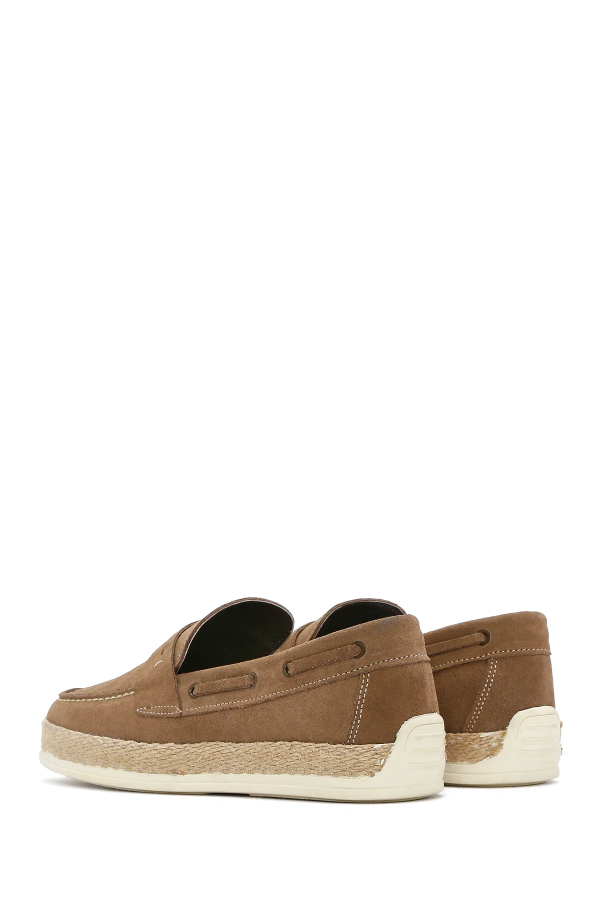 Erkek Bej Süet Deri Casual Loafer - Image 5