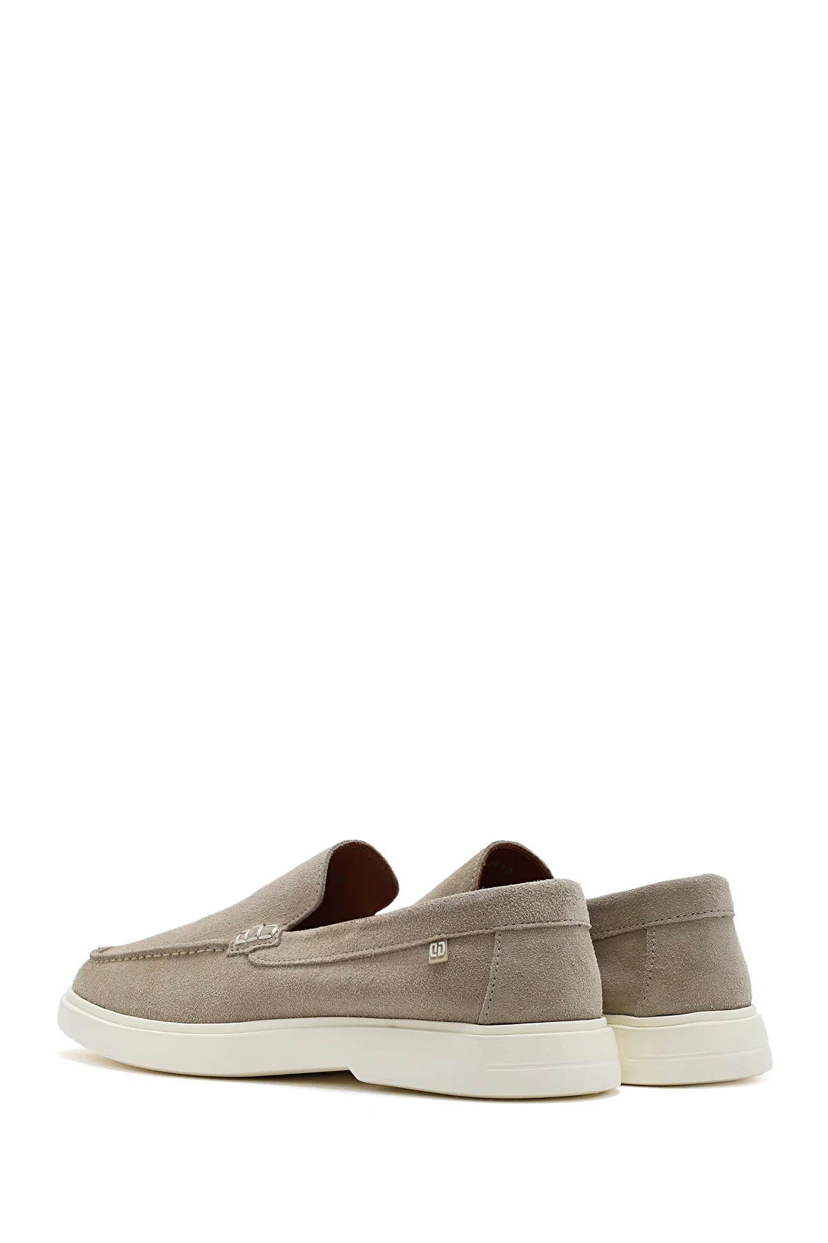 Erkek Bej Süet Deri Casual Loafer - Image 4