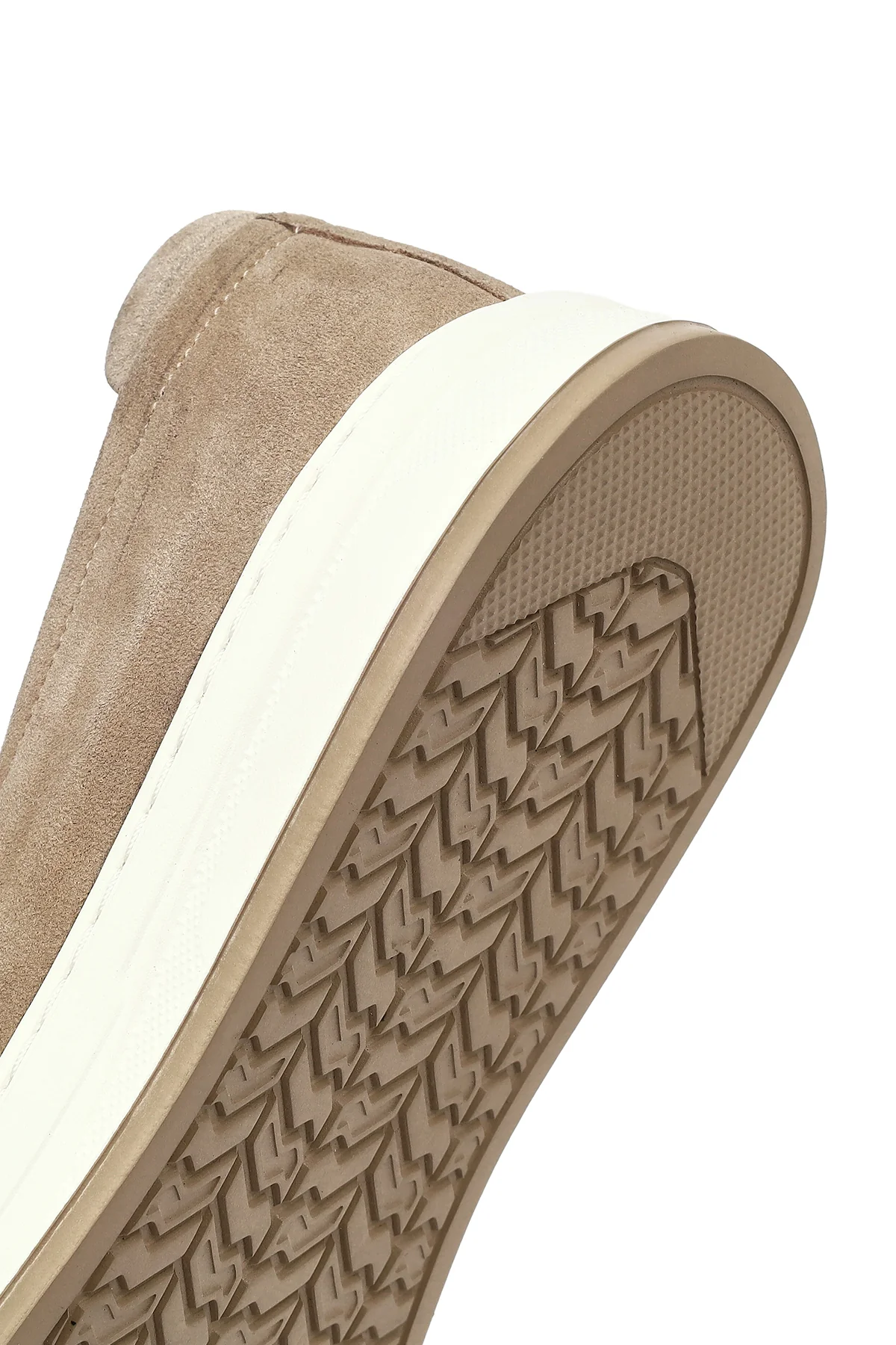 Erkek Bej Süet Deri Casual Loafer - Image 8