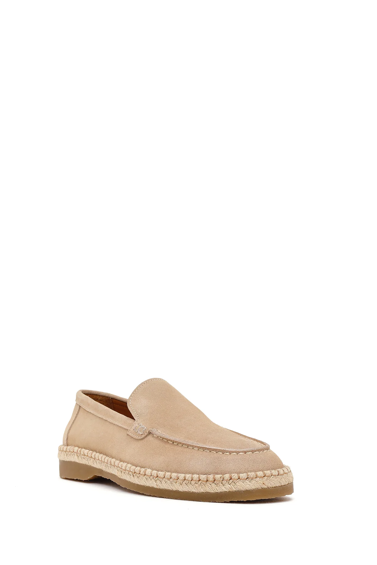Erkek Bej Süet Deri Casual Loafer - Image 8