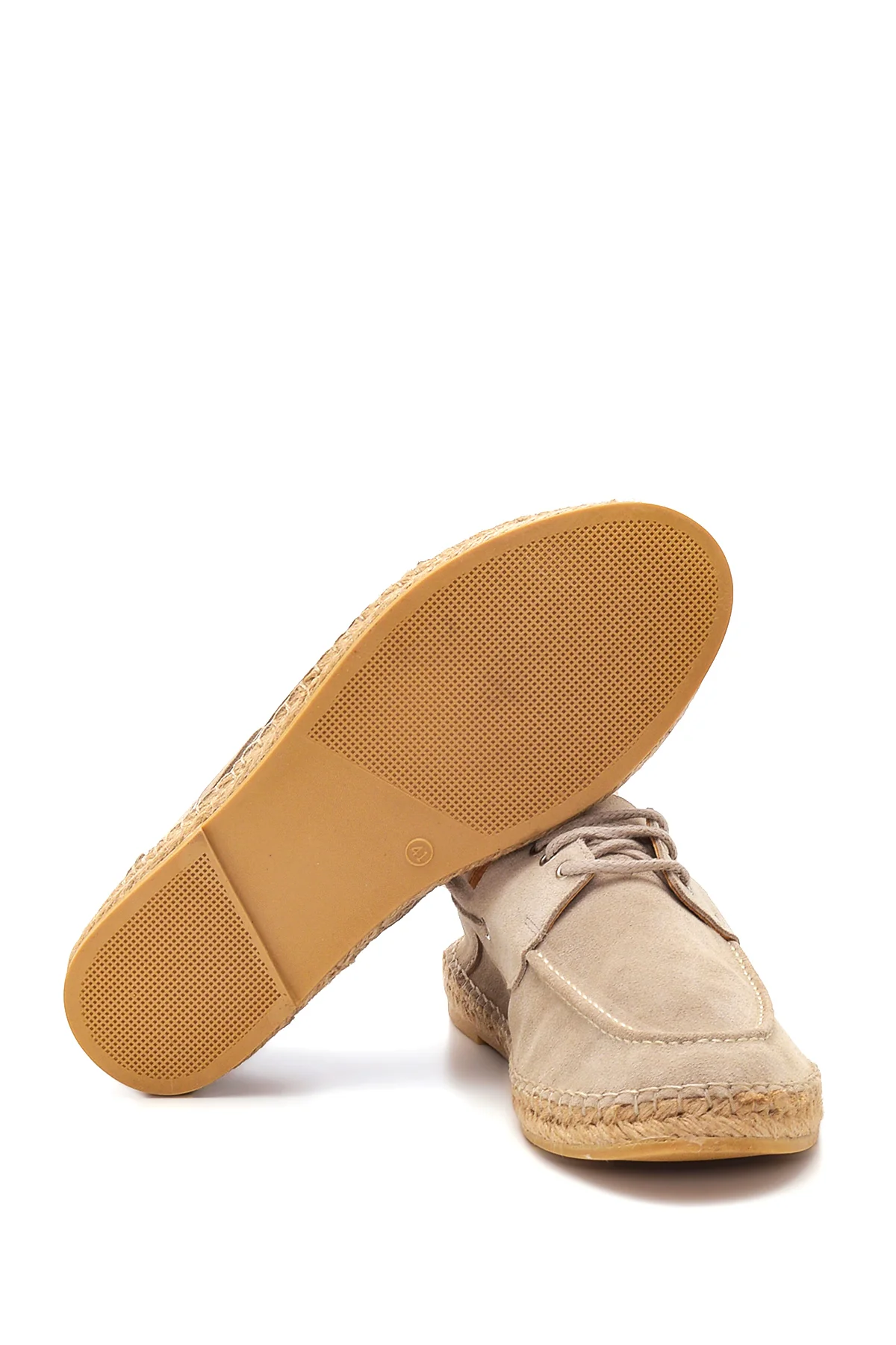 Erkek Bej Süet Deri Espadril - Image 4