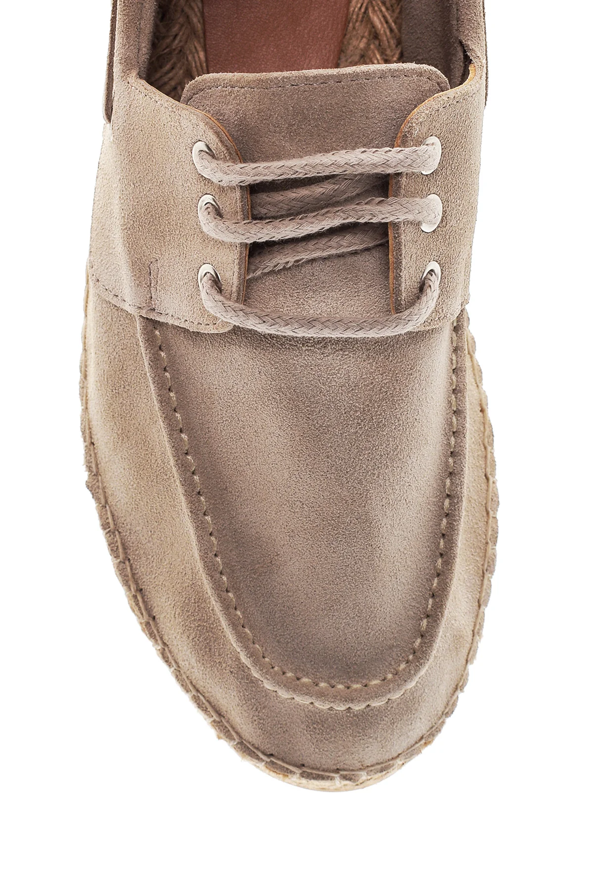 Erkek Bej Süet Deri Espadril - Image 6