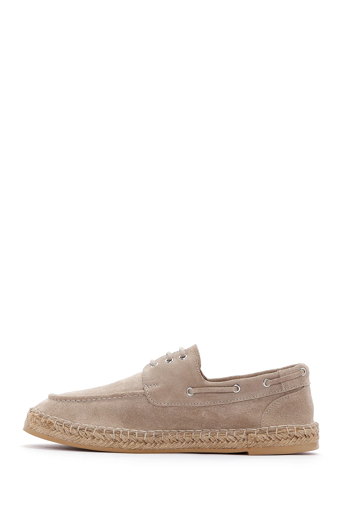 Erkek Bej Süet Deri Espadril - Image 3