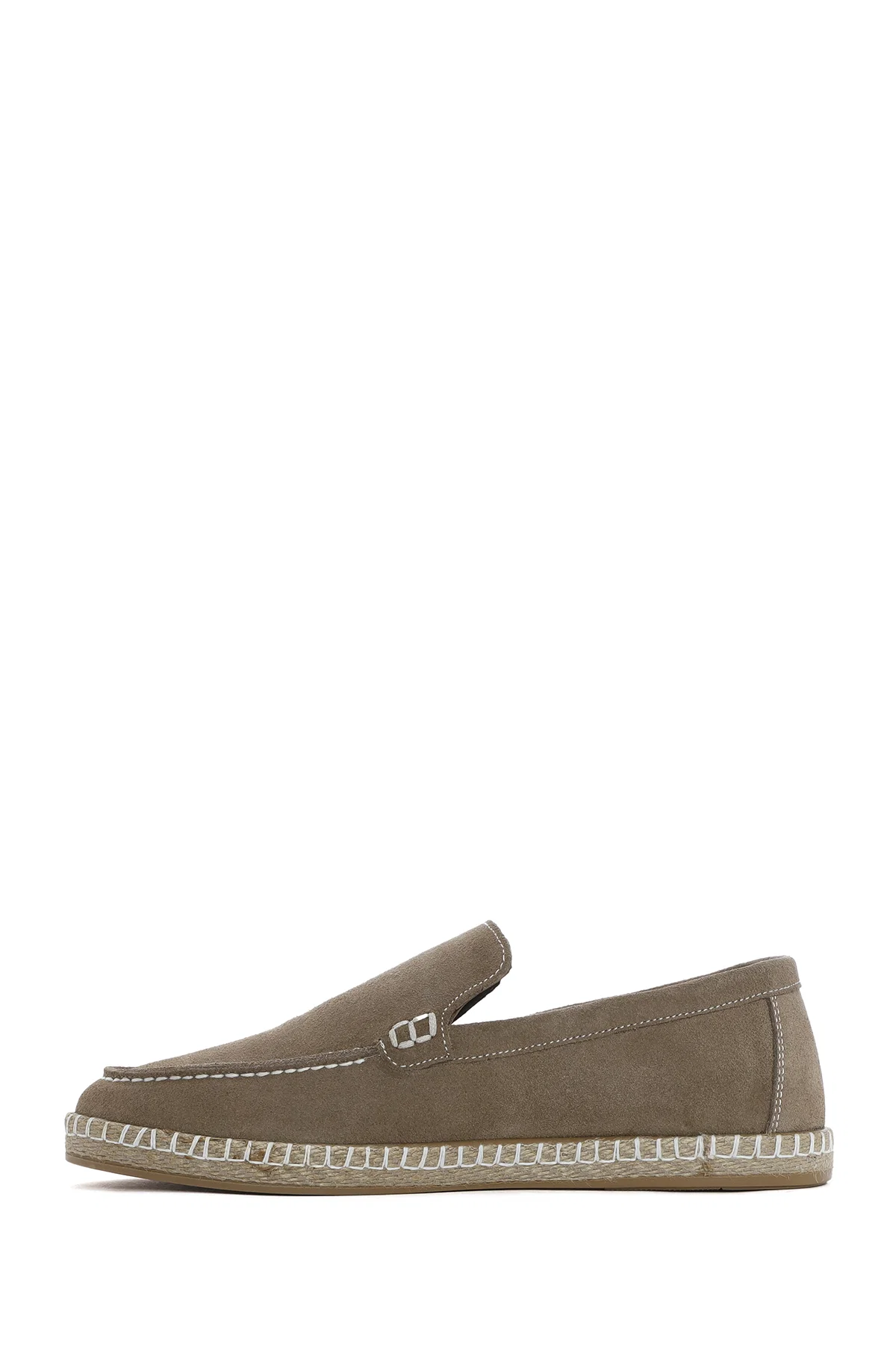 Erkek Bej Süet Deri Espadril - Image 2