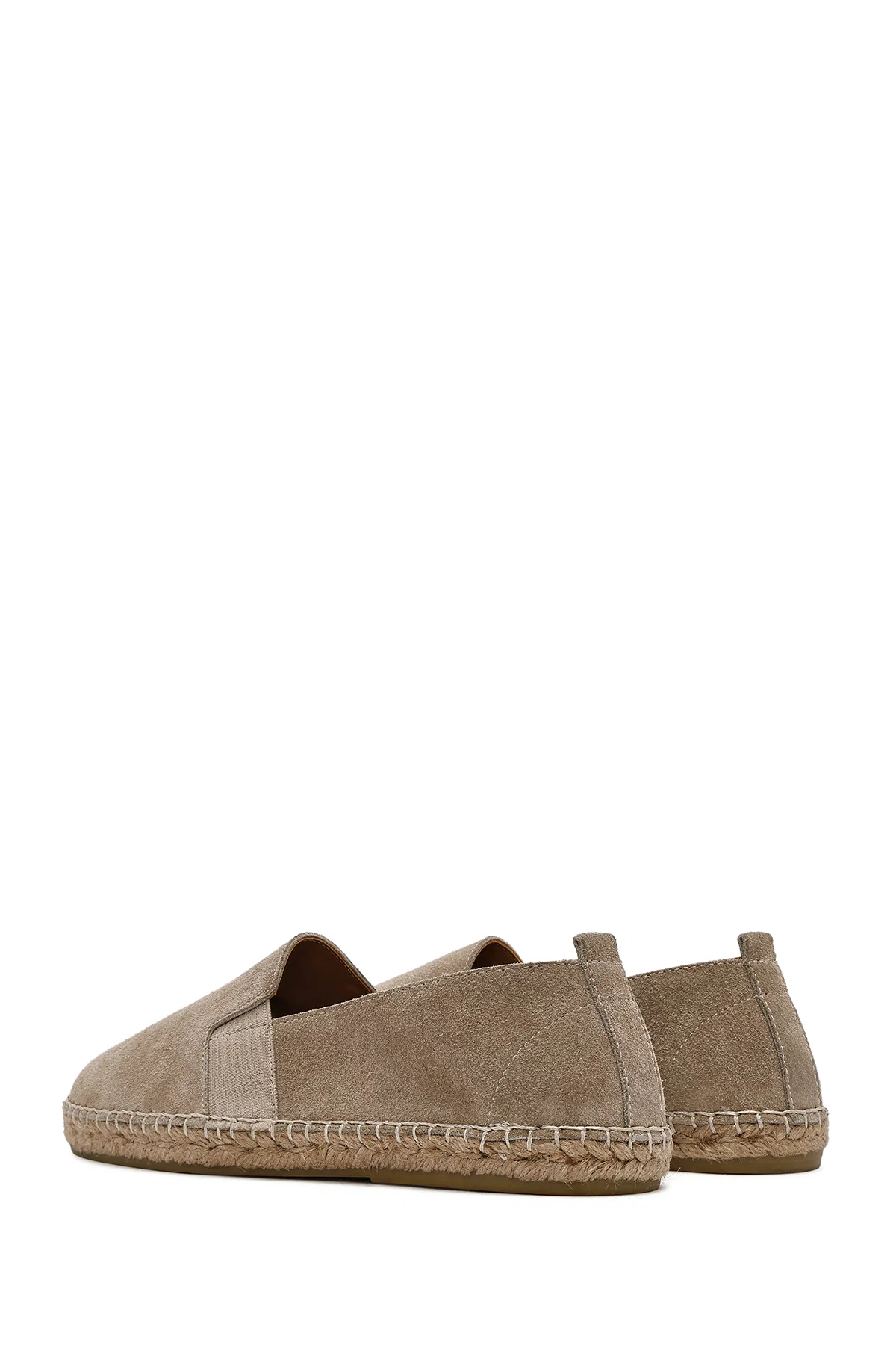 Erkek Bej Süet Deri Espadril - Image 5