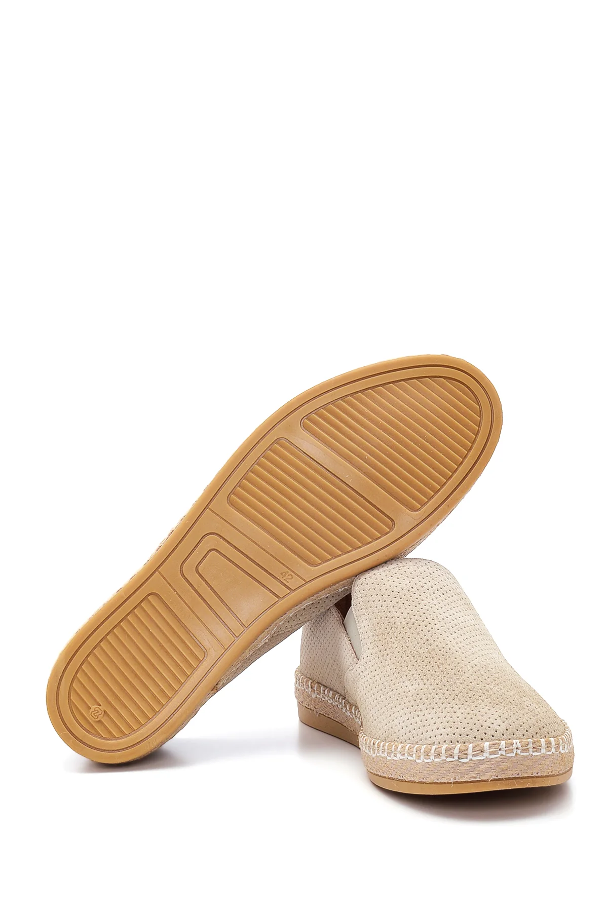 Erkek Bej Süet Deri Loafer - Image 4