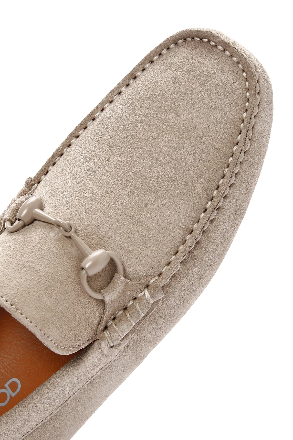 Erkek Bej Süet Deri Loafer - Image 12