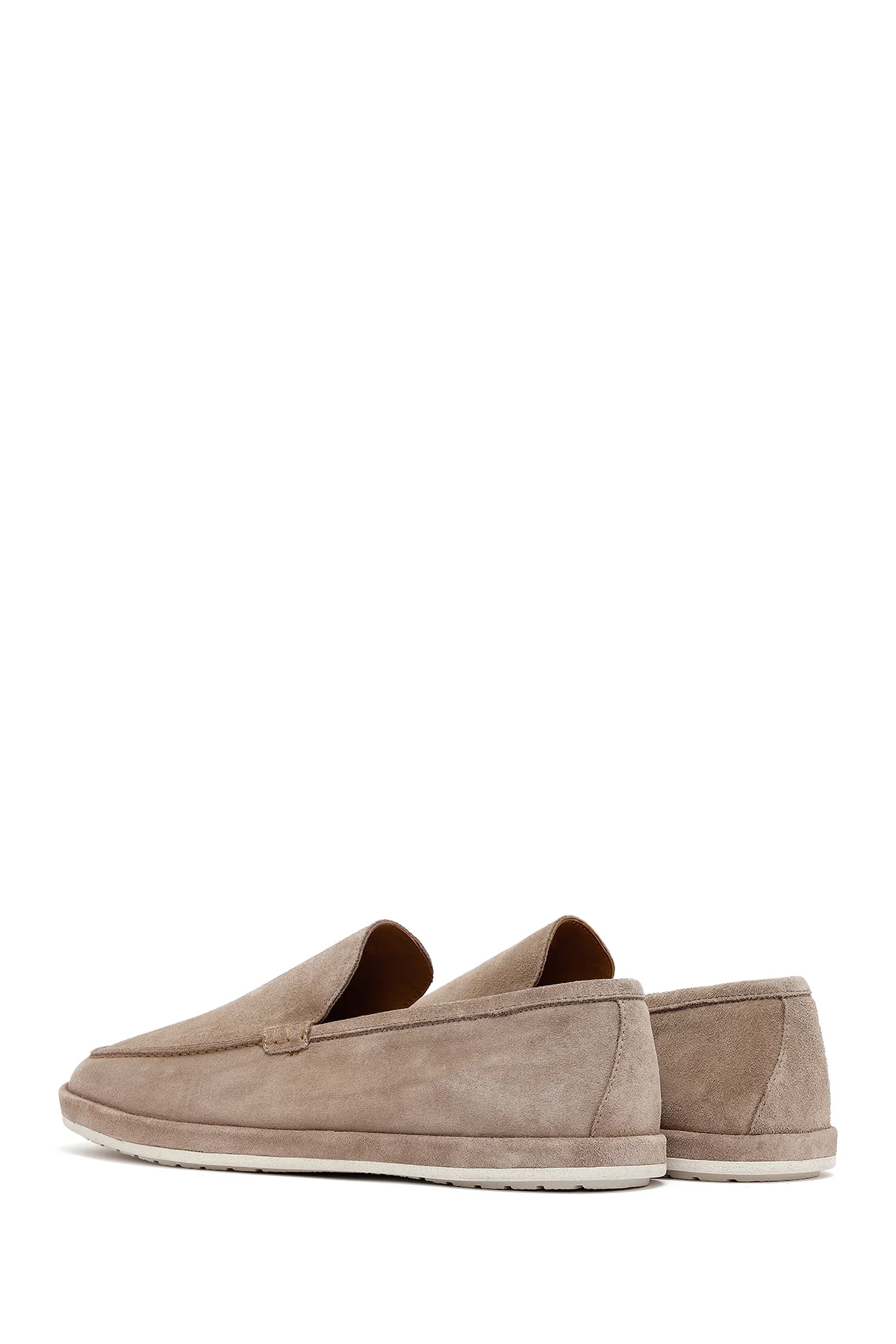 Erkek Bej Süet Deri Loafer - Image 6