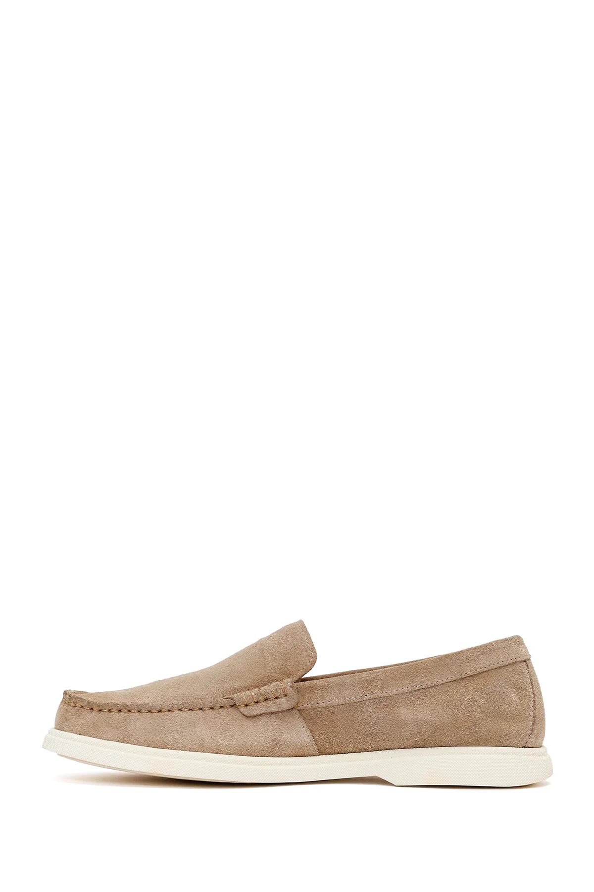 Erkek Bej Süet Deri Loafer - Image 3
