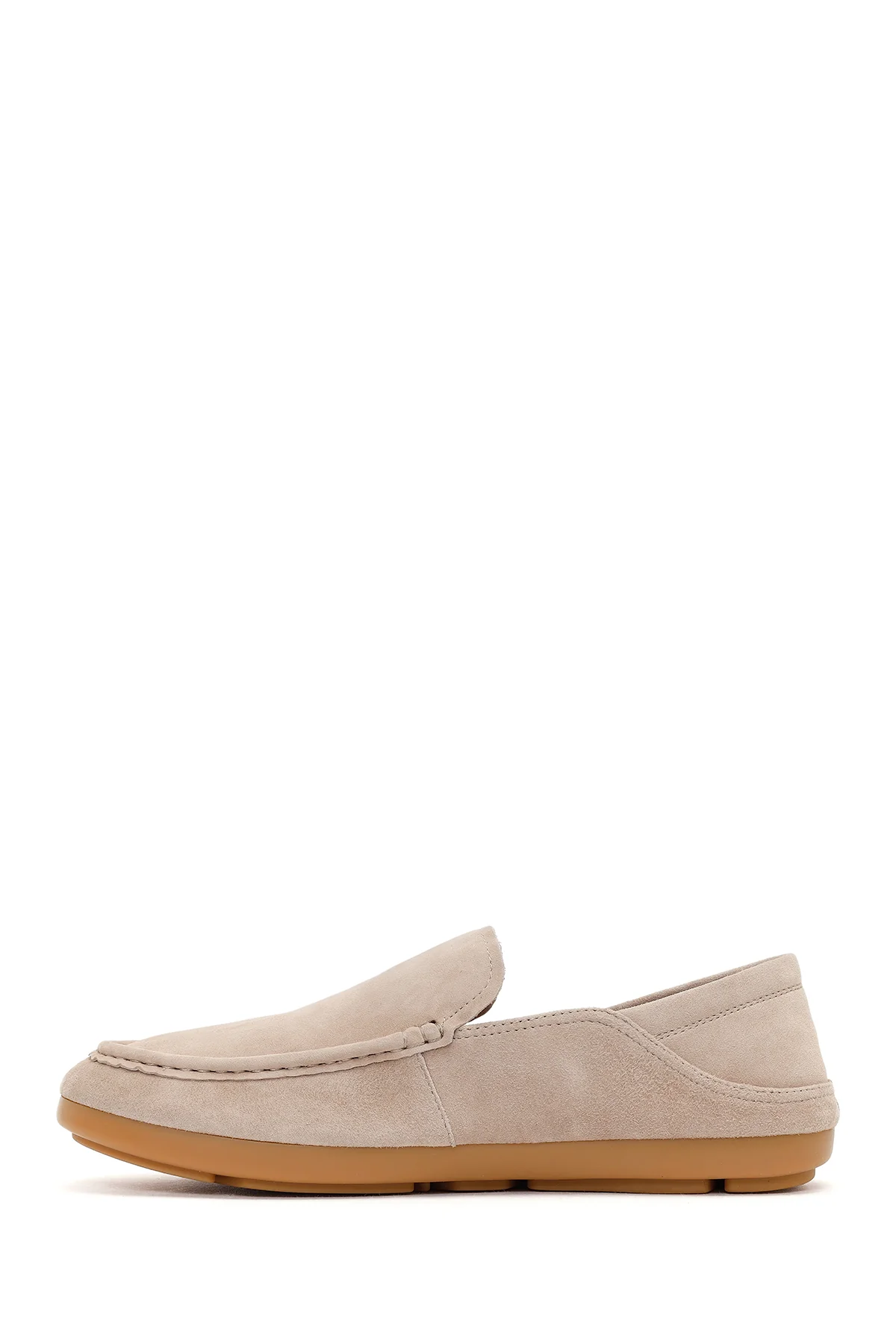 Erkek Bej Süet Deri Loafer - Image 3