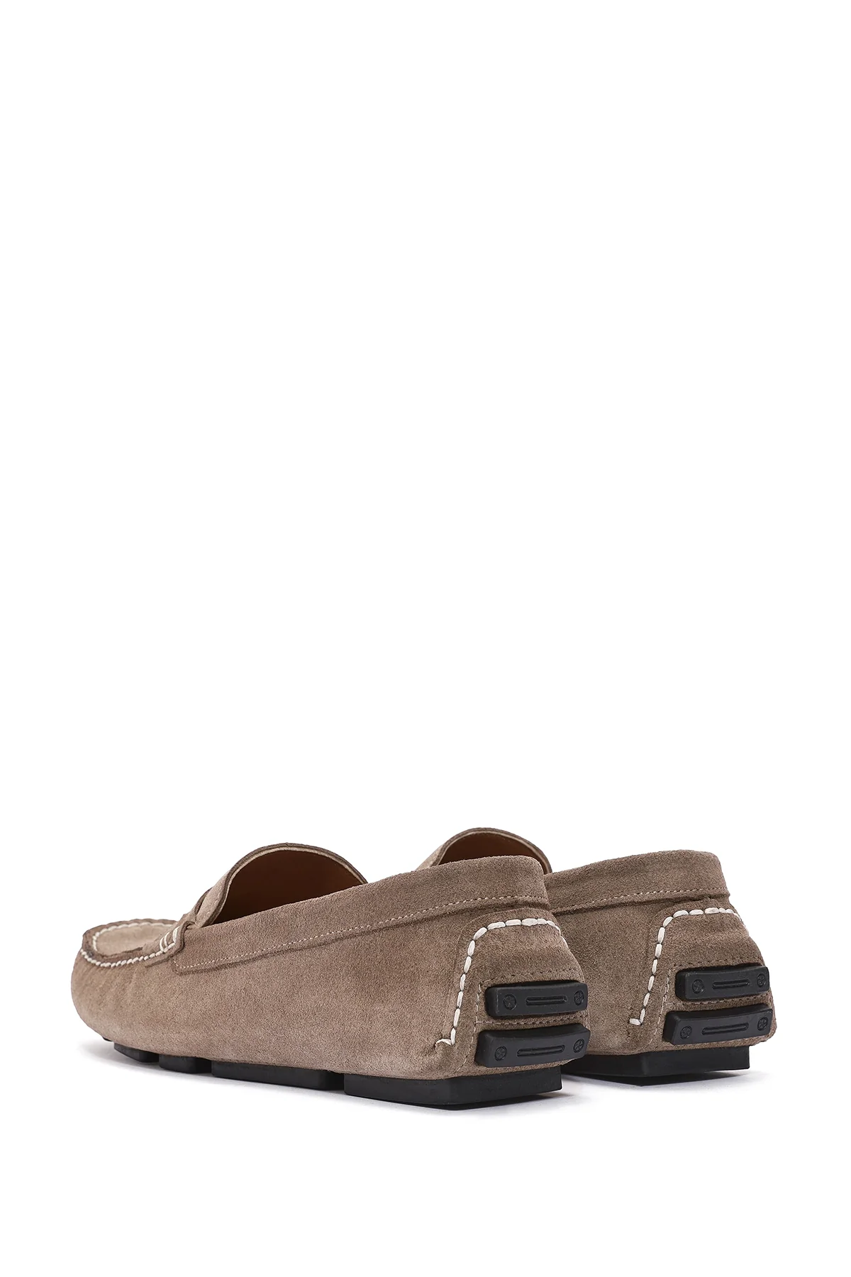 Erkek Bej Süet Deri Loafer - Image 6